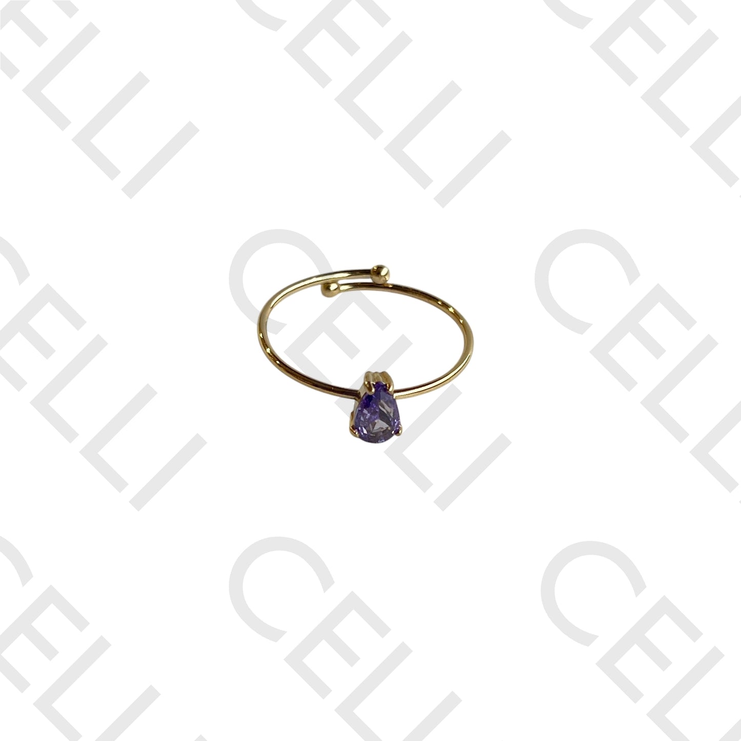 Anillo de acero - Gota brillante