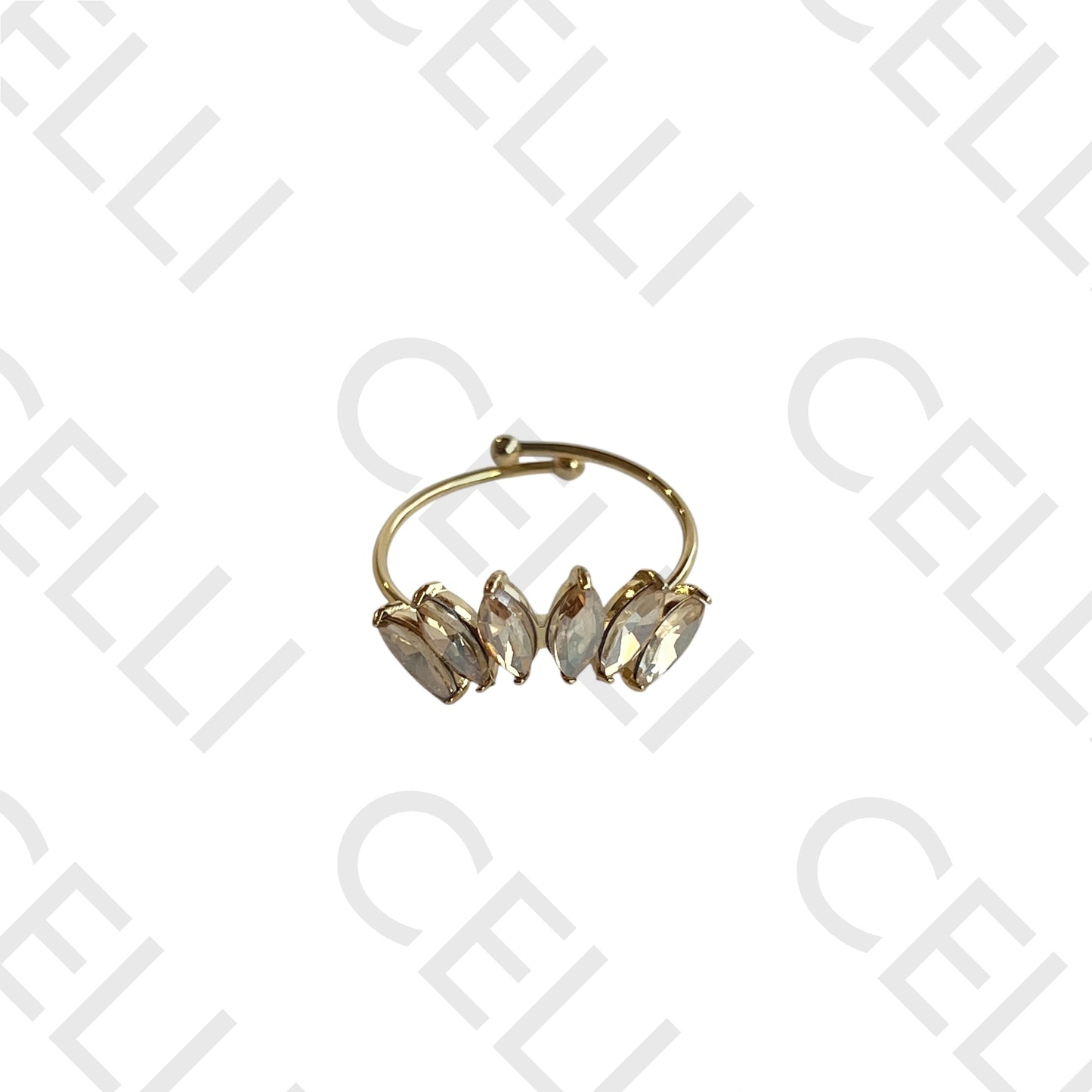 Anillo de acero - diamantes de corona