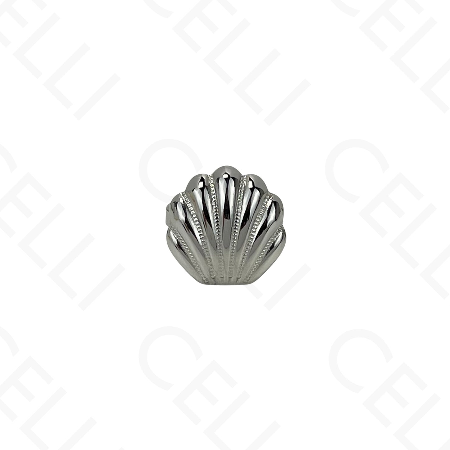 Anillo de Acero Ajustable - mini flor con brillante