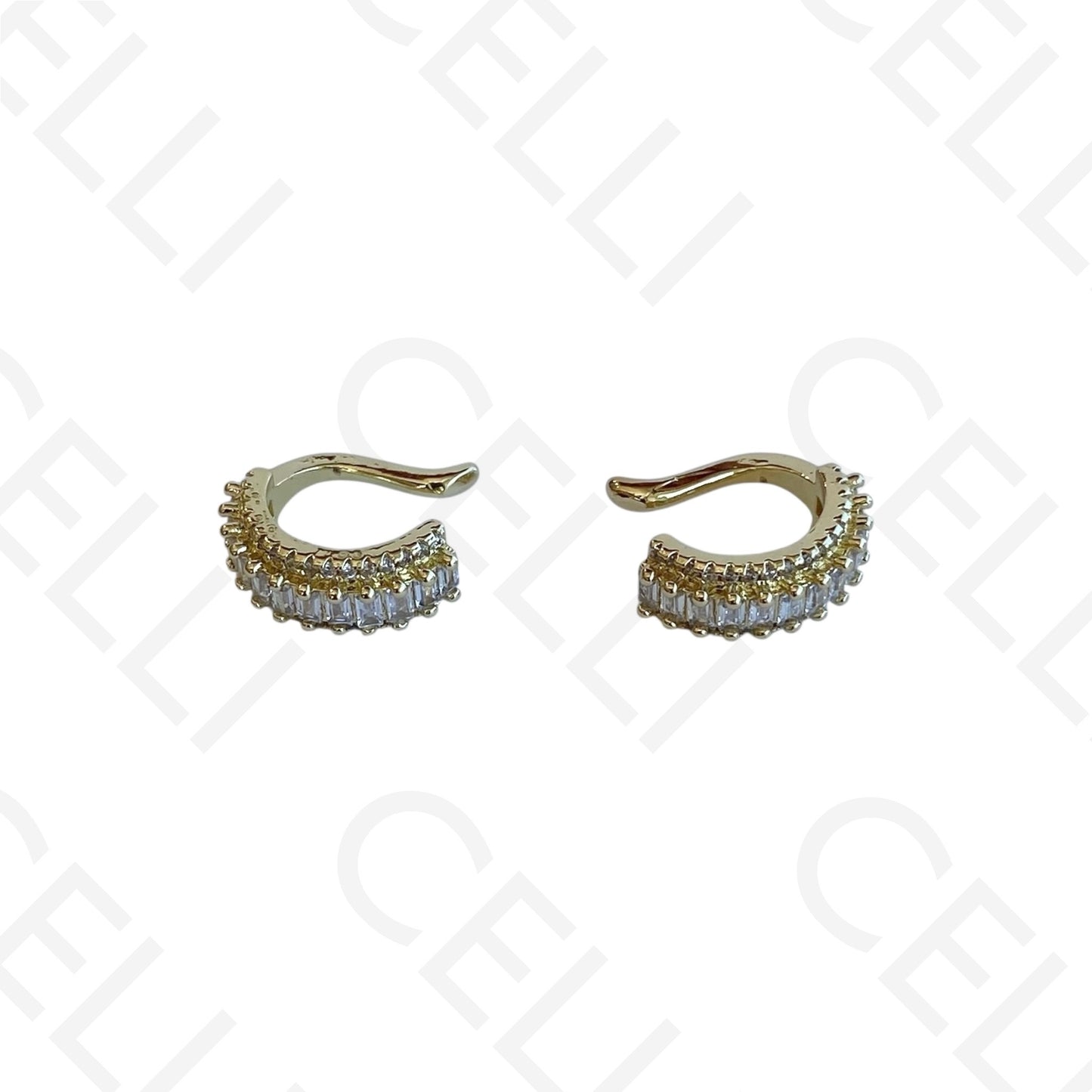 Earcuff de Ródio com zircónias