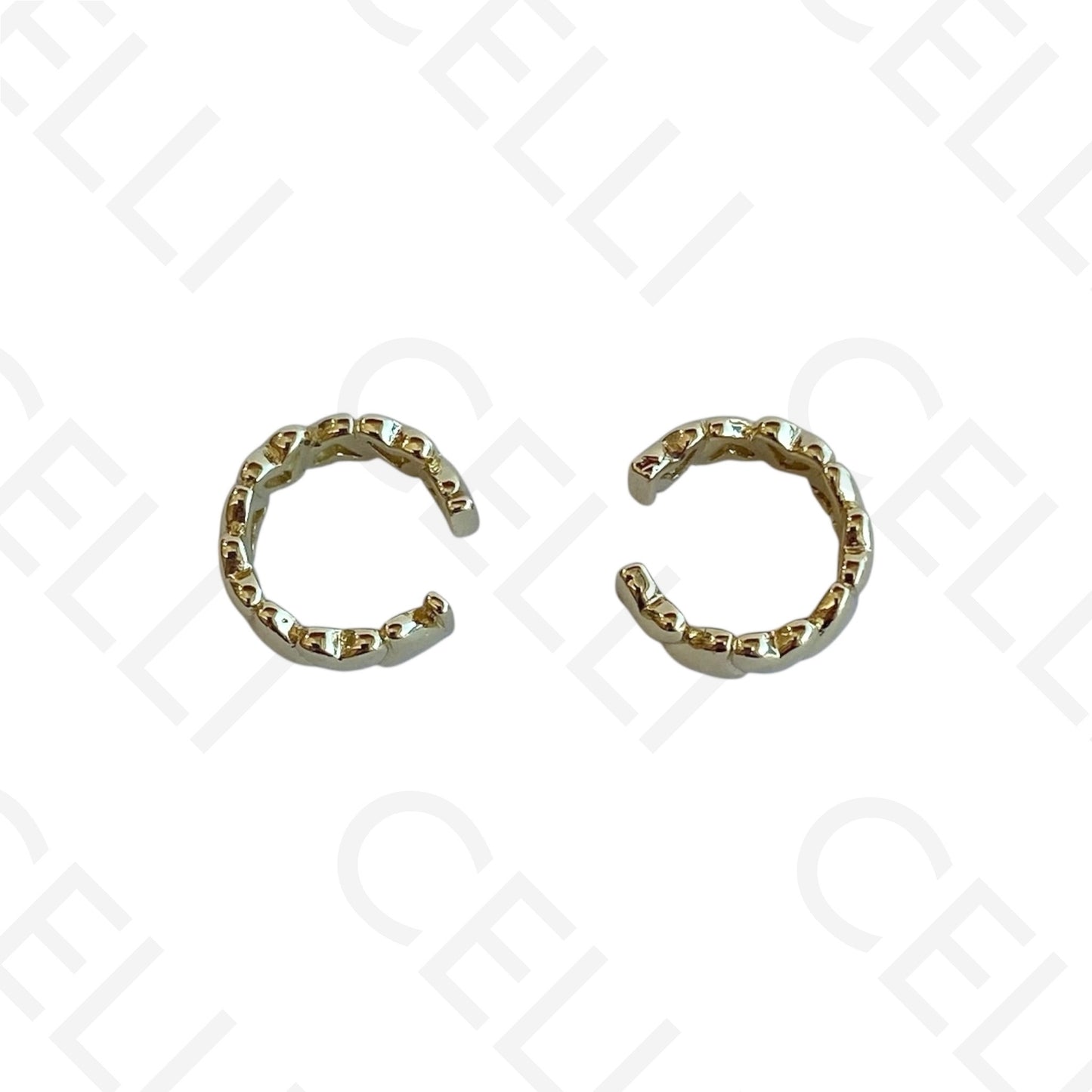 Earcuff de Ródio - coração