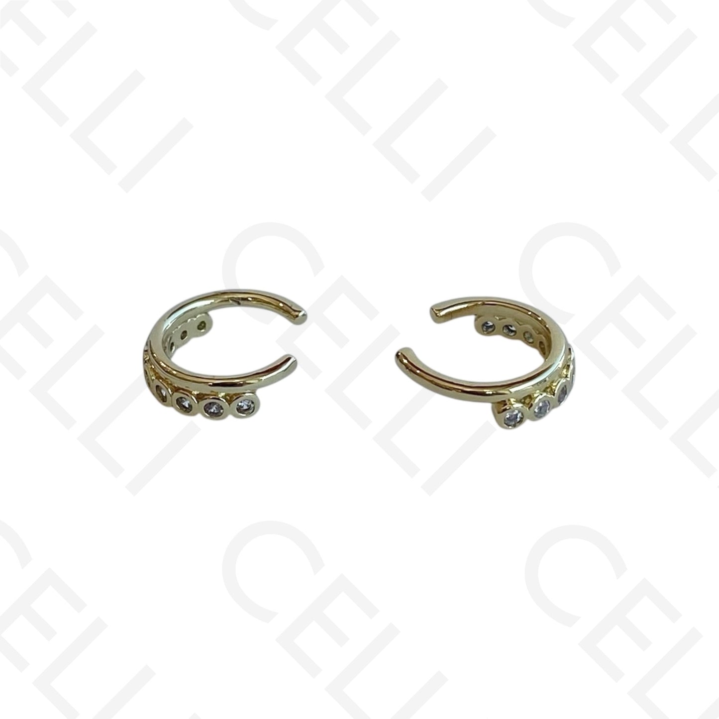 Earcuff de Ródio com zircónias