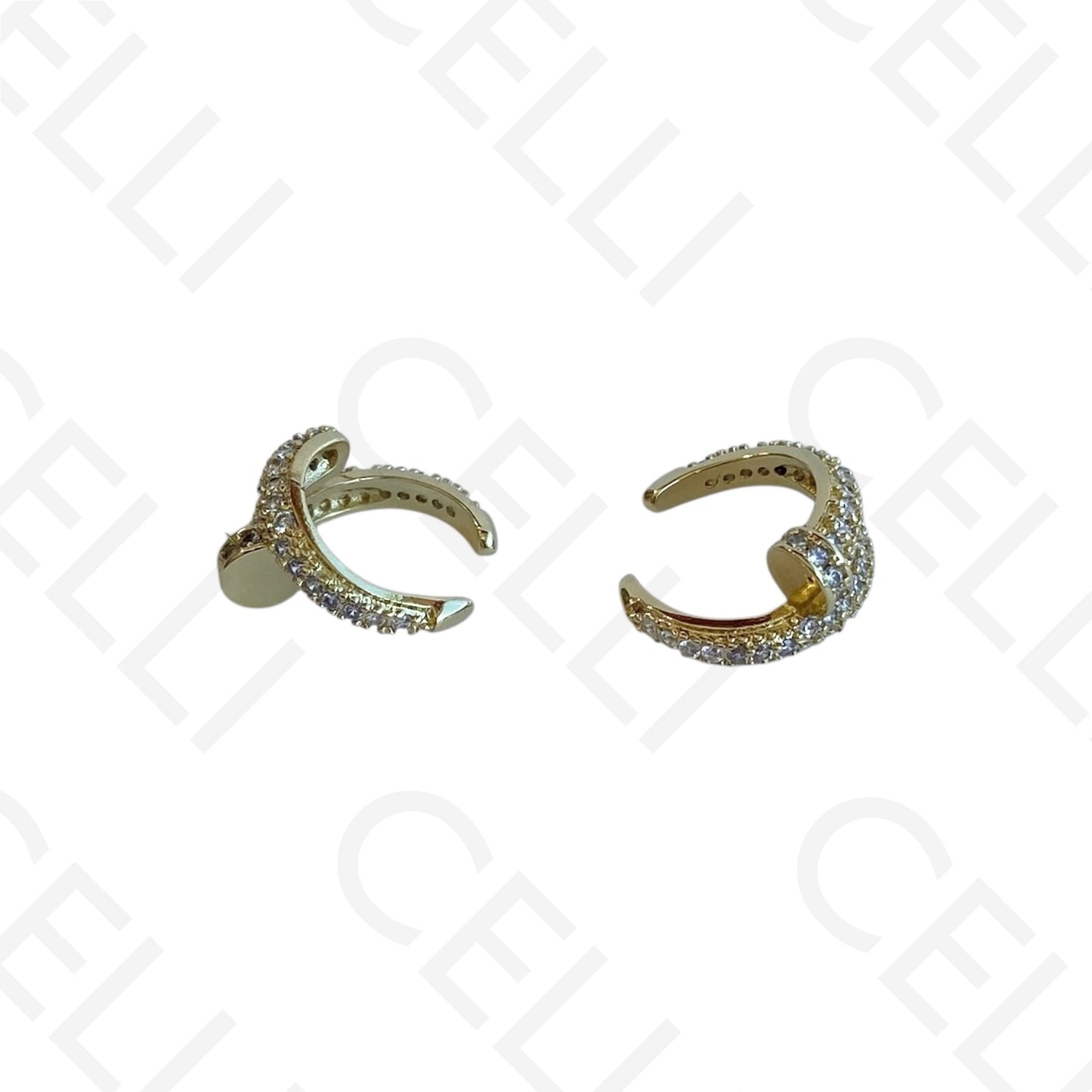 Earcuff de Ródio com zircónias