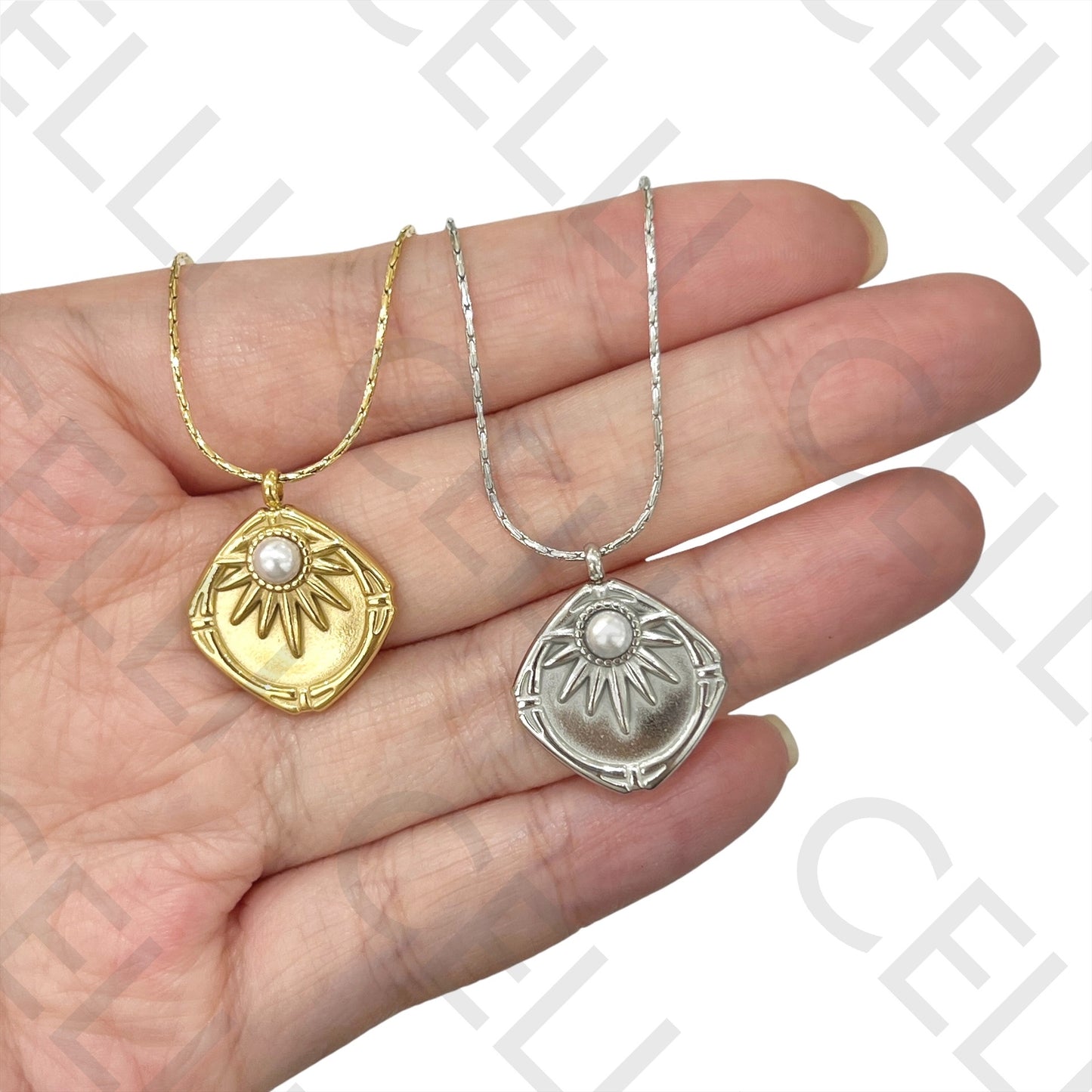 Steel Necklace - sun