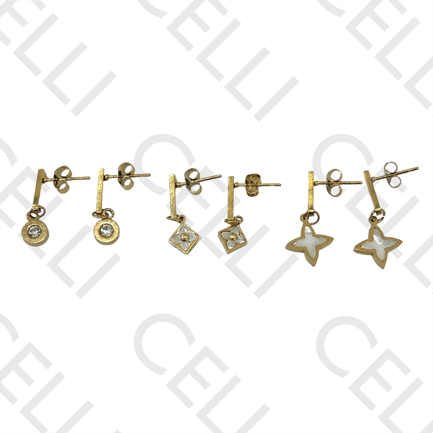 Steel Earring - Pack of 3 pairs