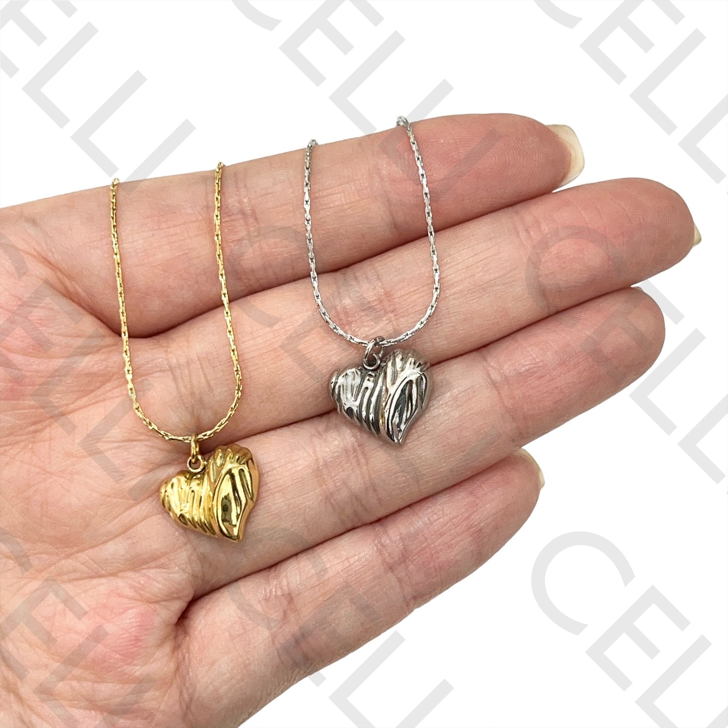 不锈钢项链 - 心形