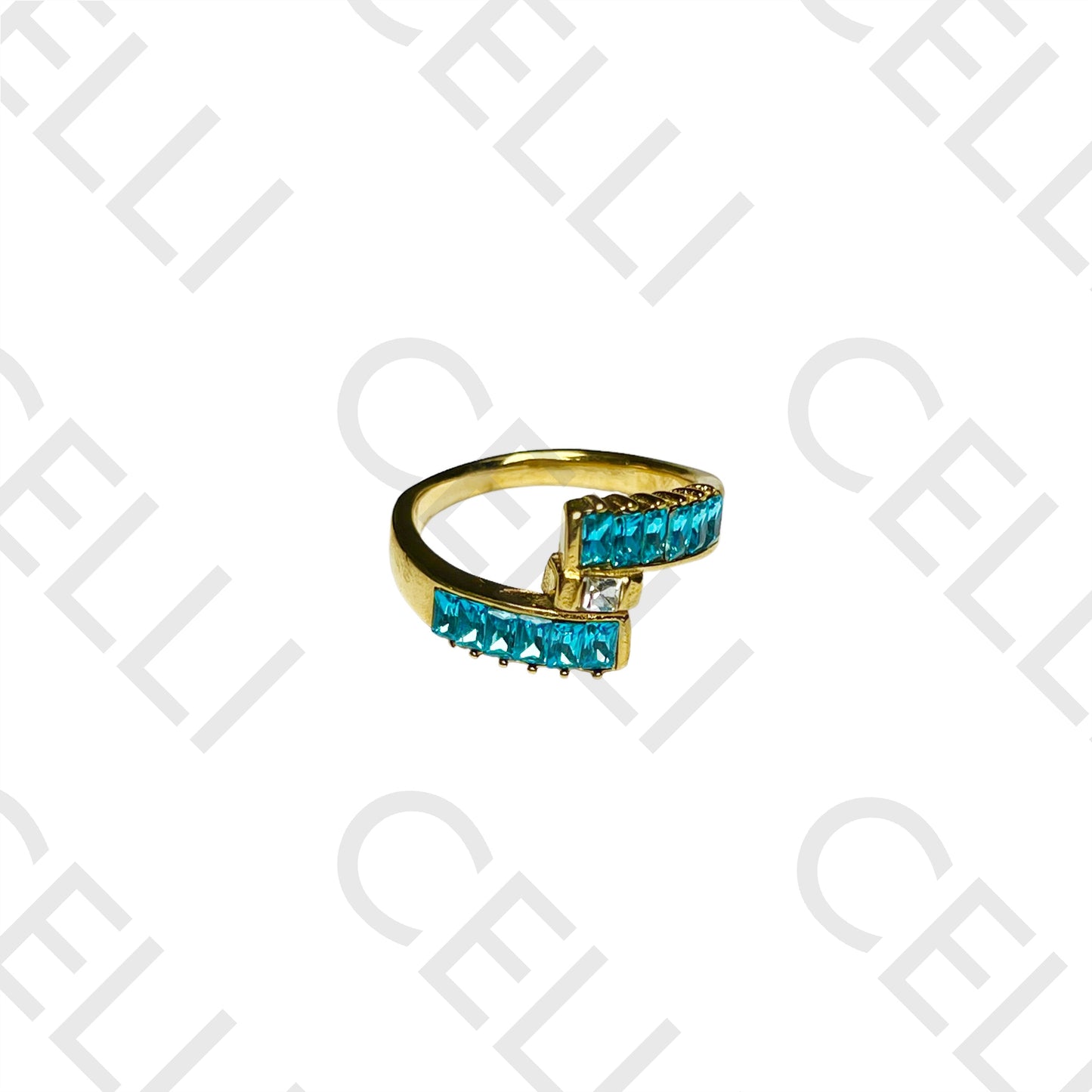 Anillo de acero - con diamantes