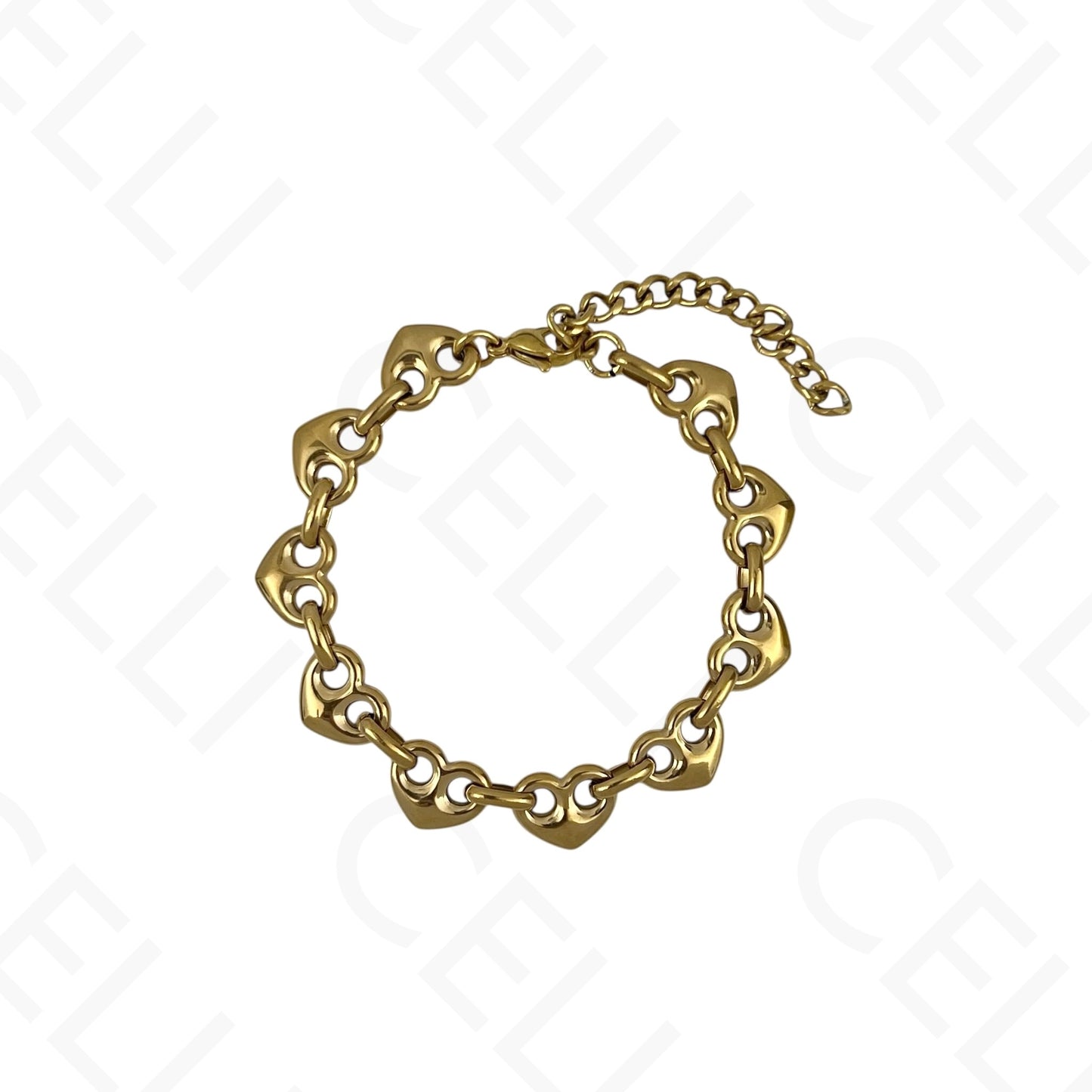 Steel Earring - oval with resin