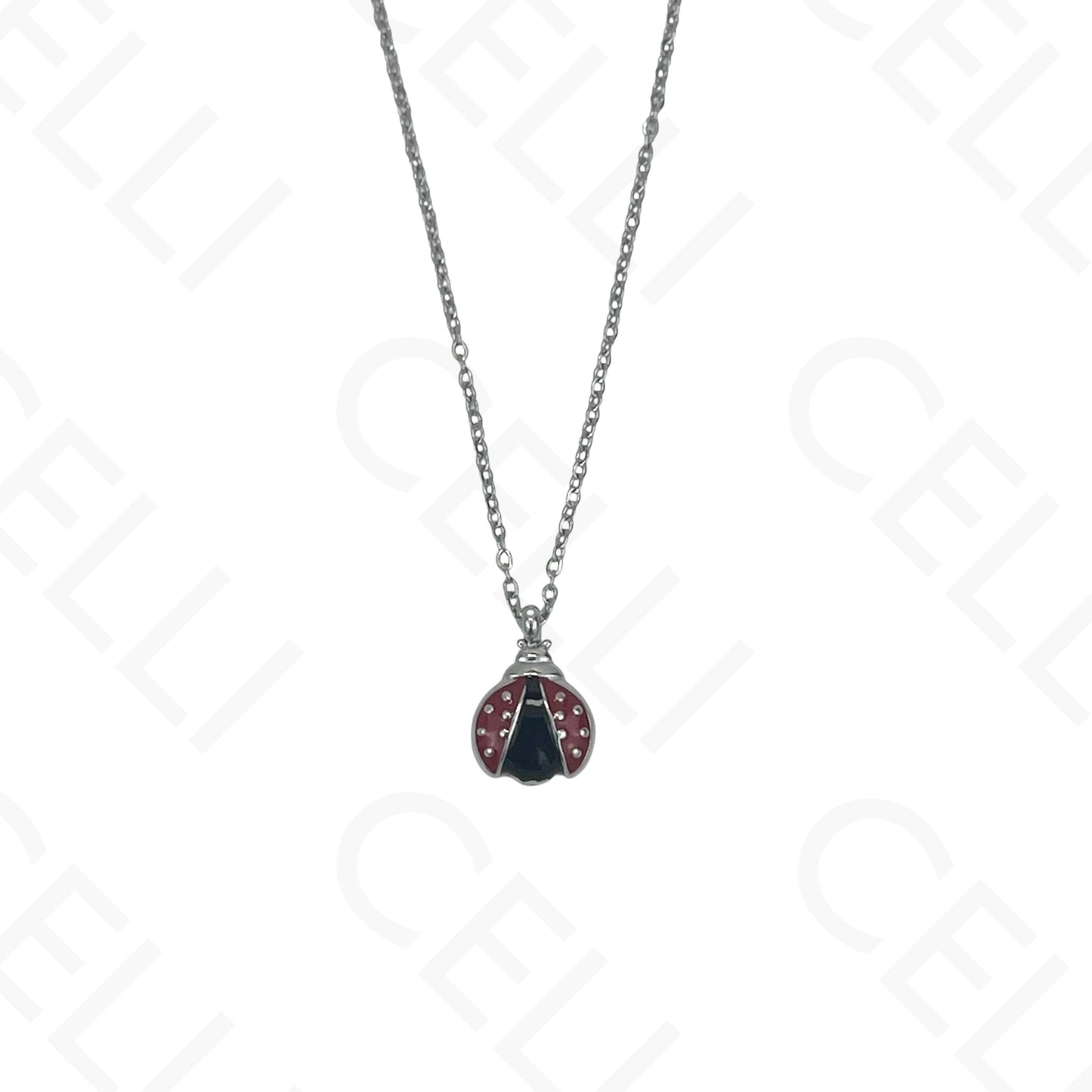 Steel Necklace - Ladybug