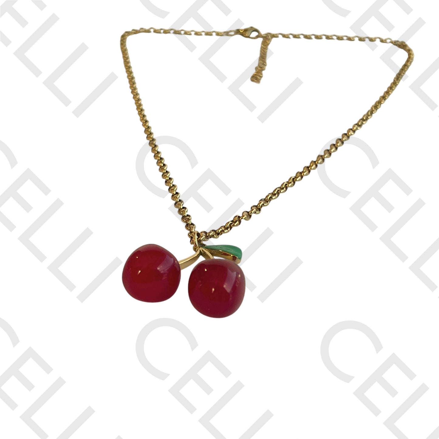 Colar de aço - cereja