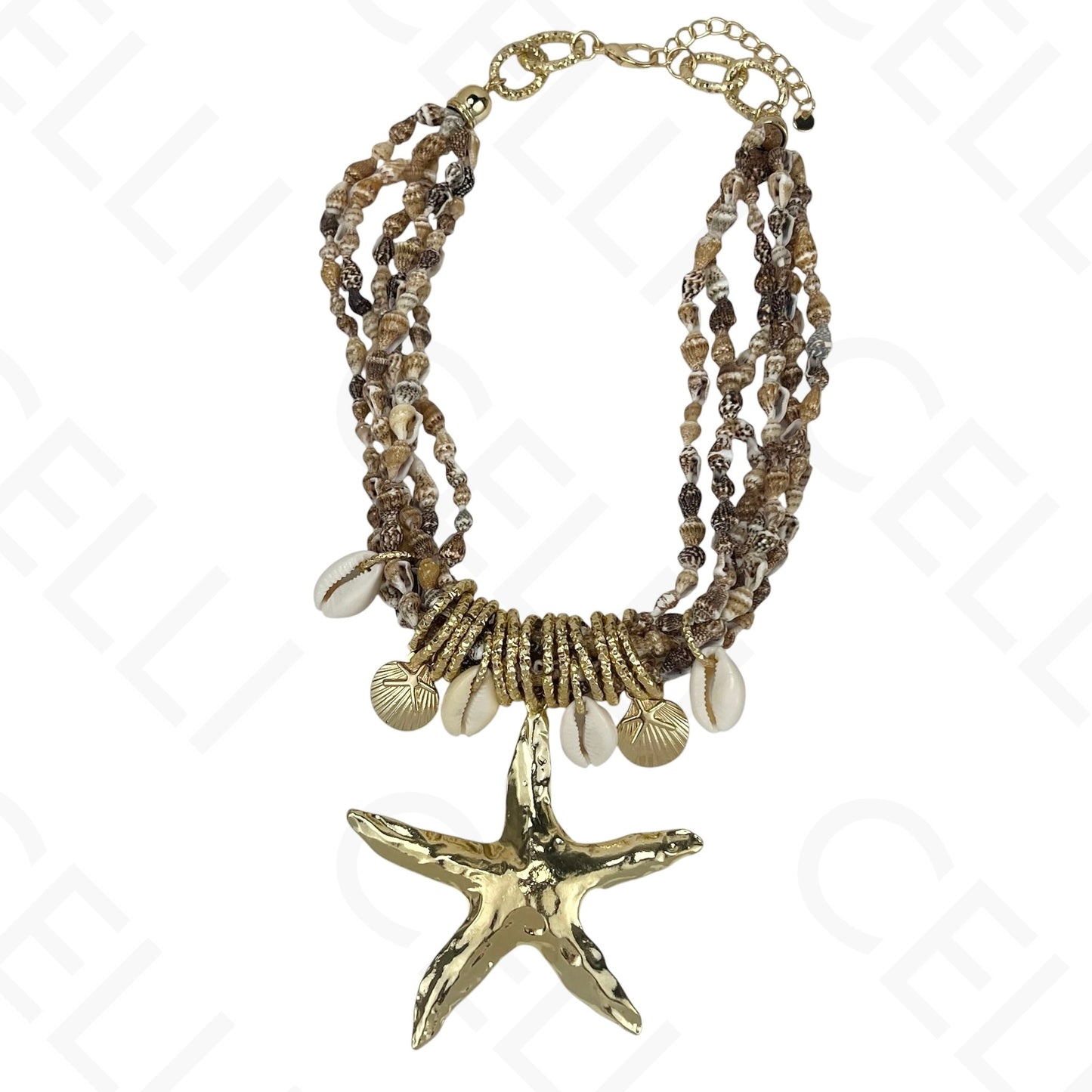 Colar de moda - búzios e estrela do mar