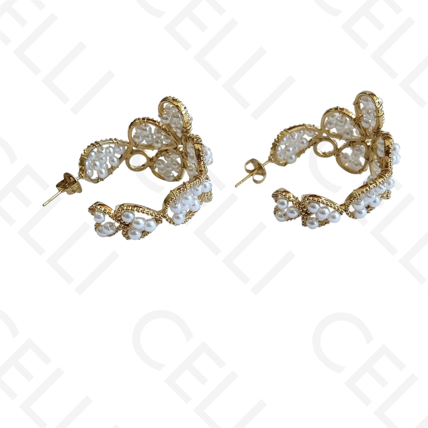 Brinco de aço - flores