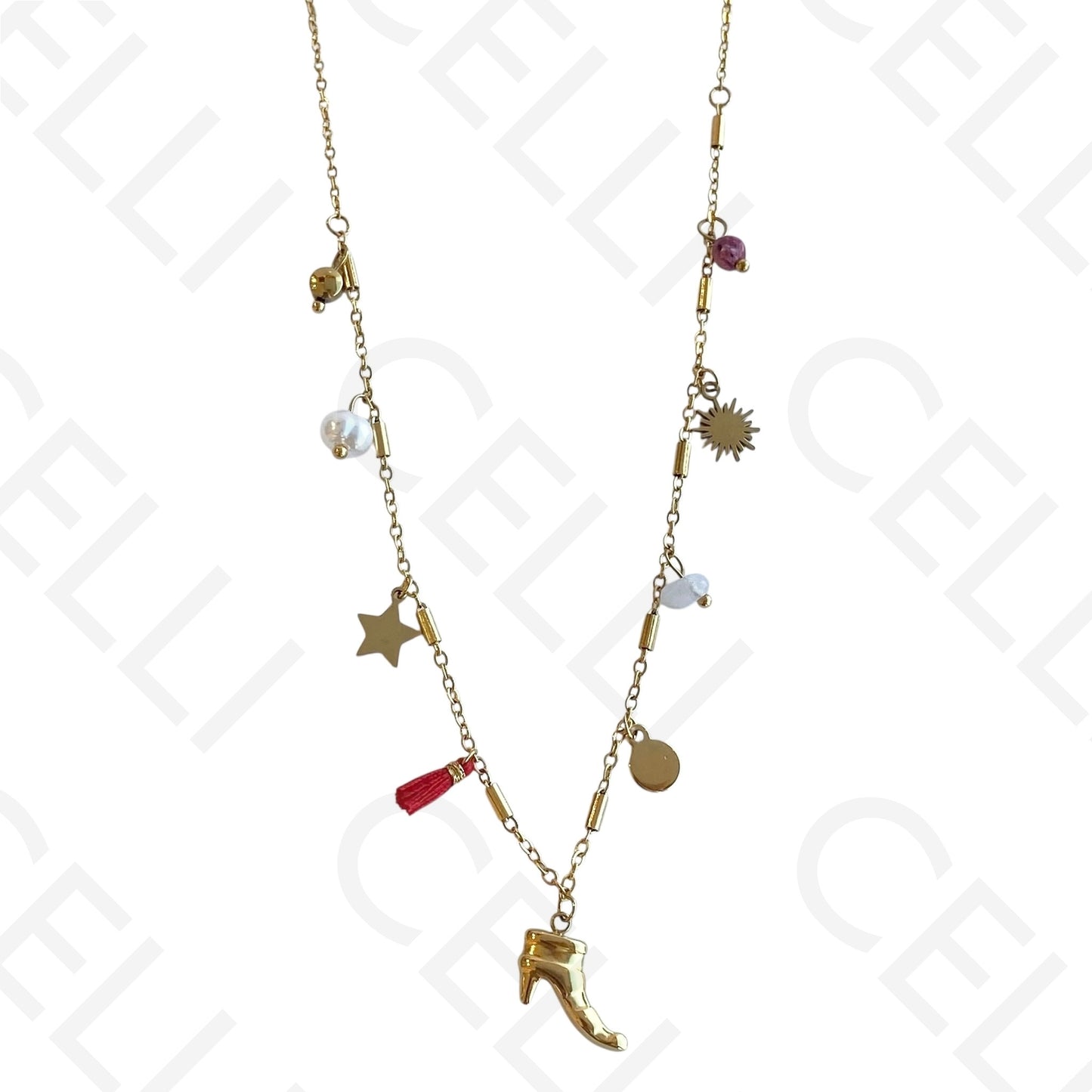 Colar de aço - medalhas de aço, bota