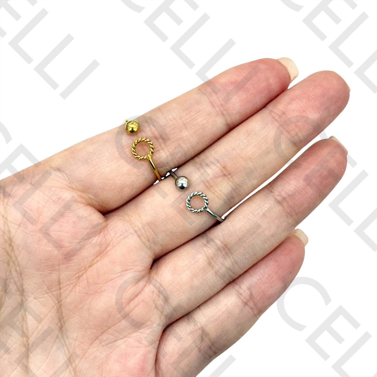 Anillo de Acero - bola y círculo