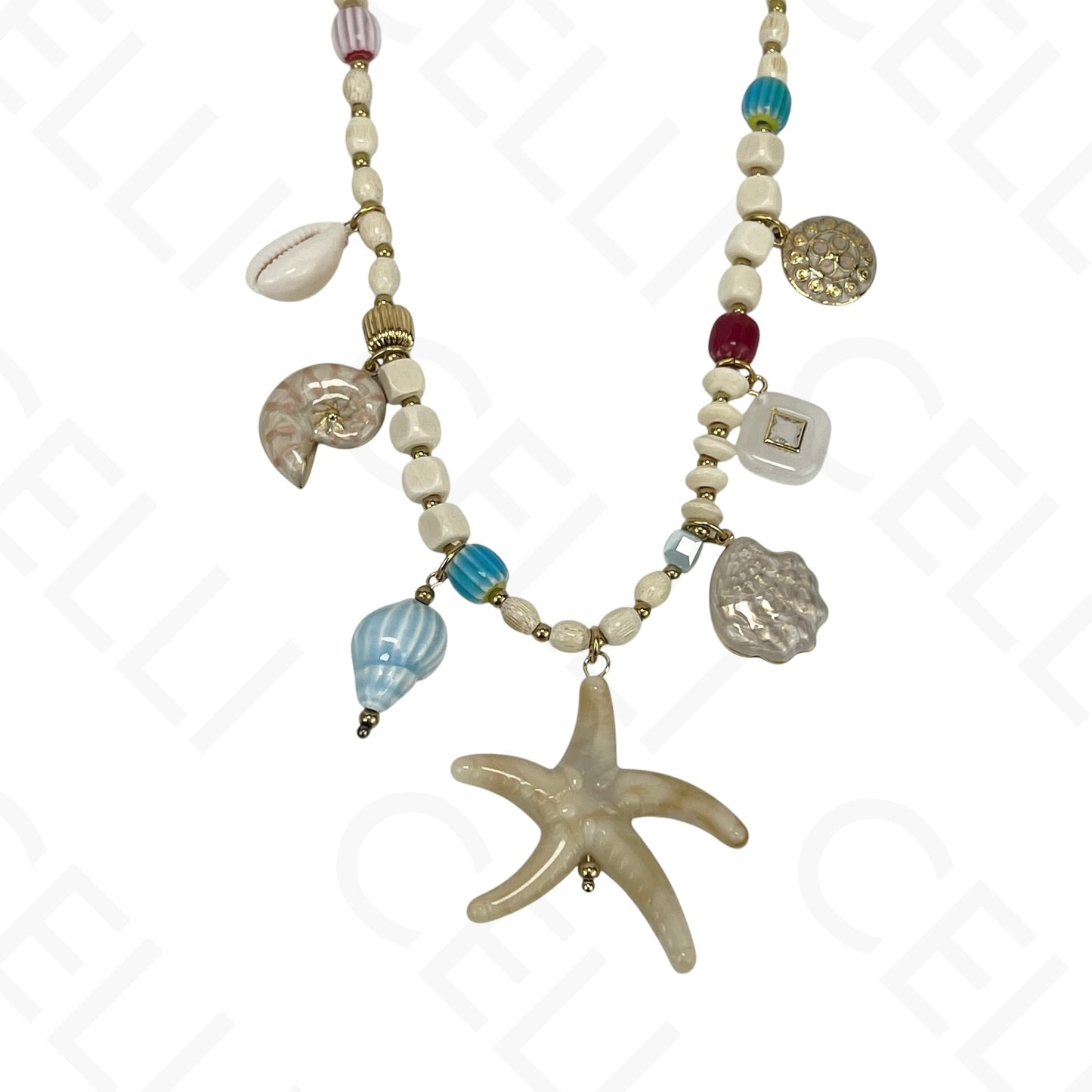 Steel Necklace - Resin Starfish