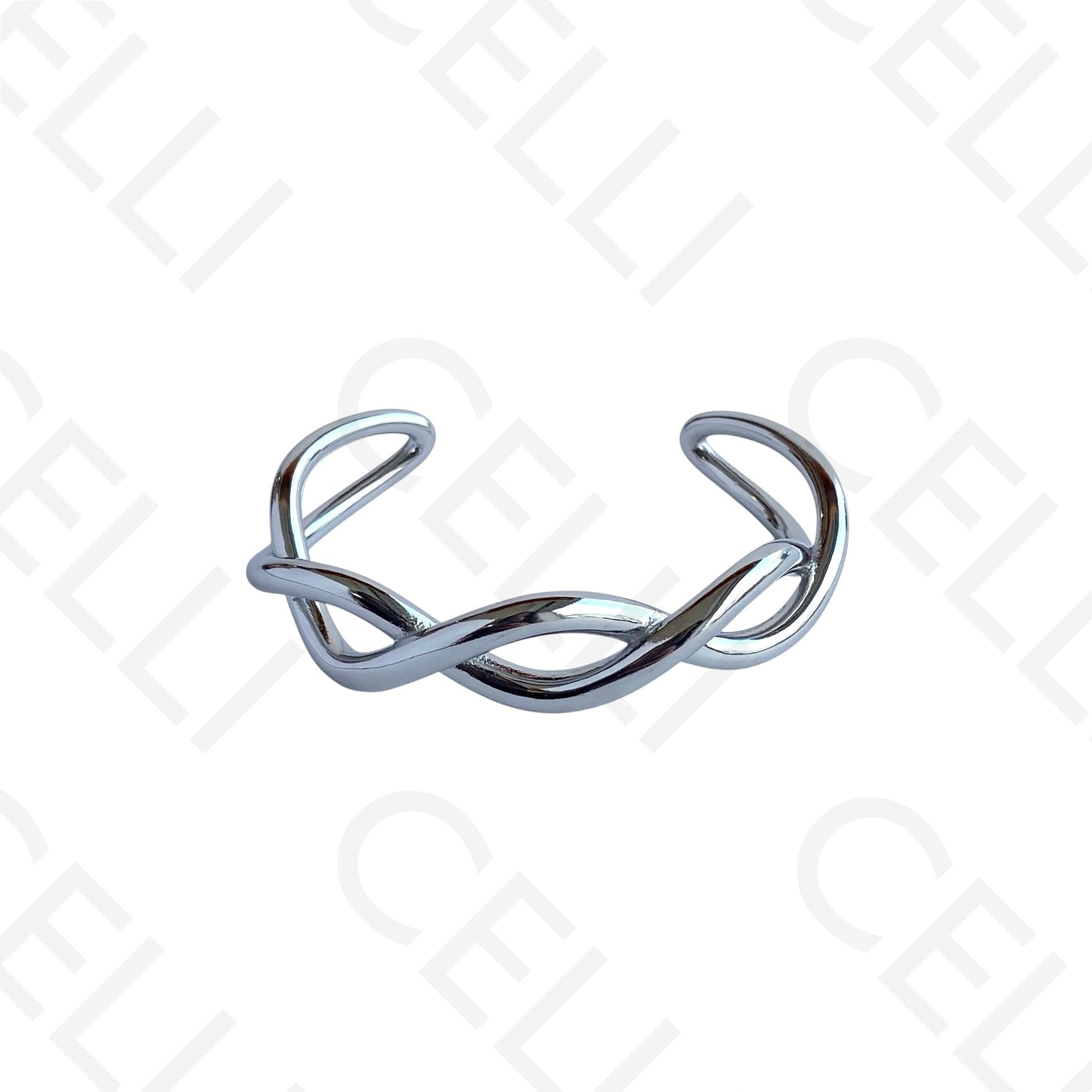 Bracelete de Aço - entrelaçado