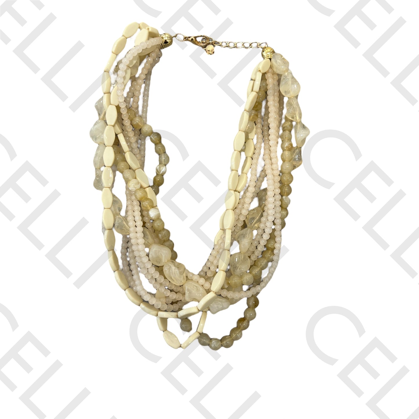 Colar de moda - contas de resina