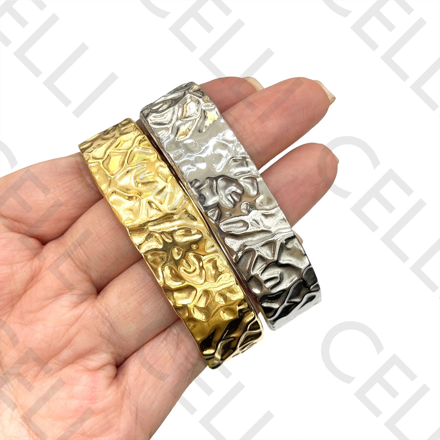 Bracelete de Aço - Martelado