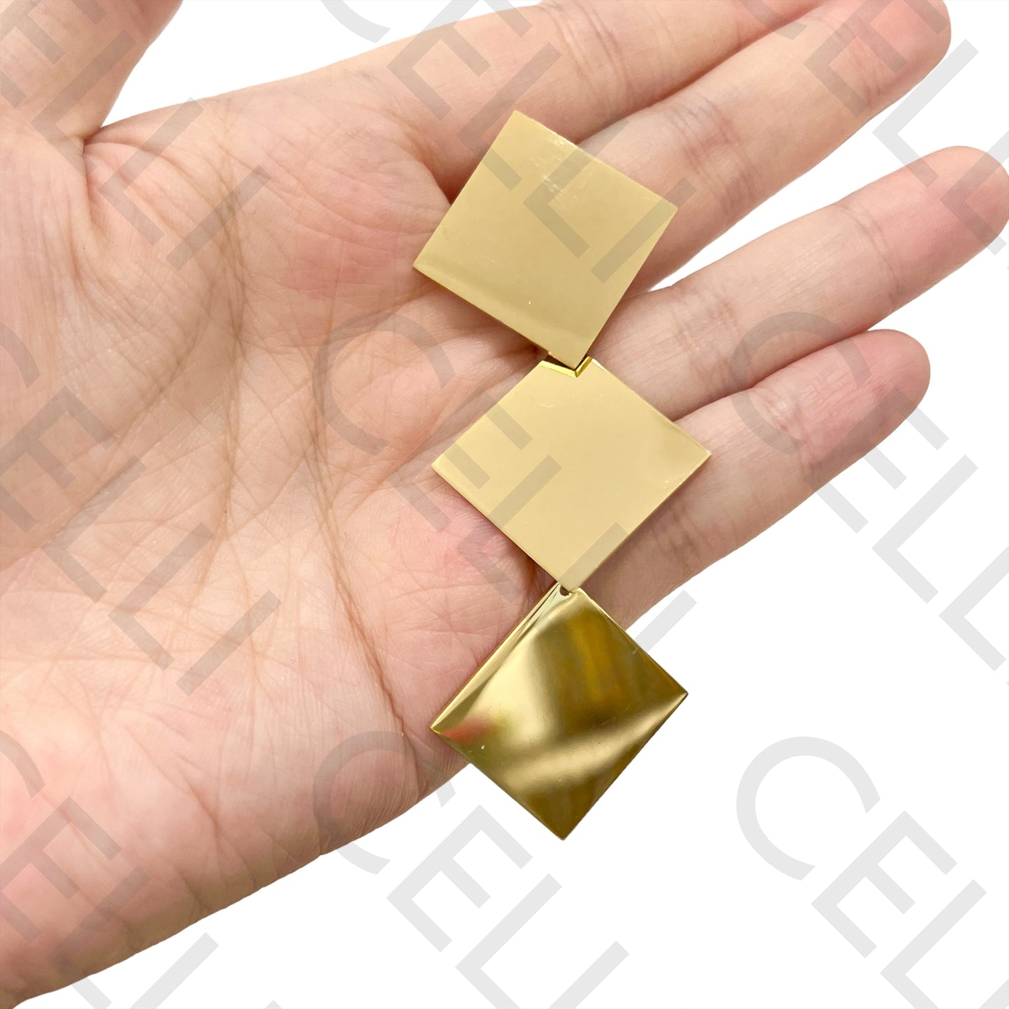 Steel Earring - Squares