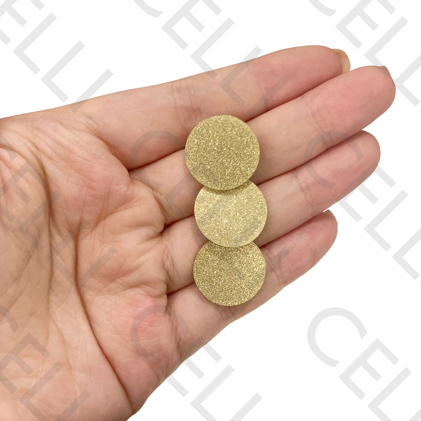 Steel Earring - Bright Detailed Circles