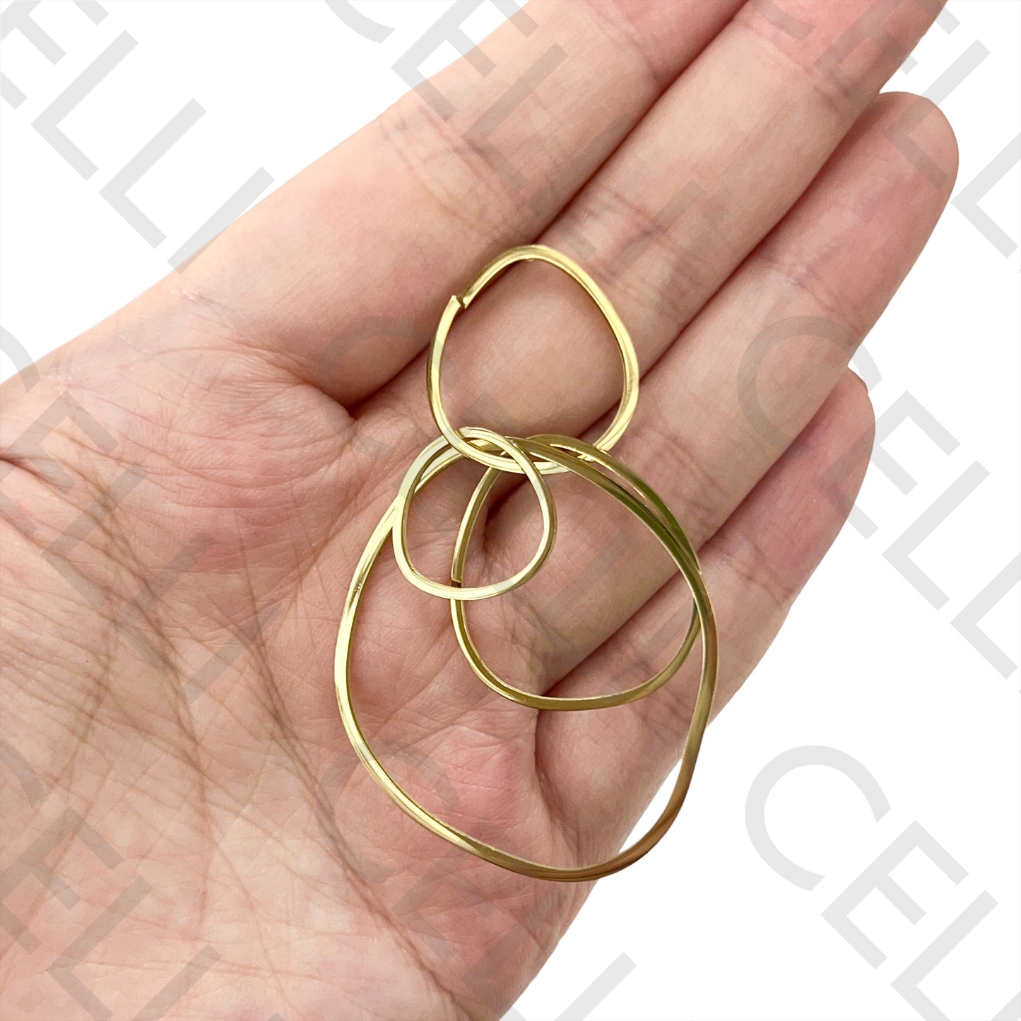 Steel Earring - Irregular Hoops