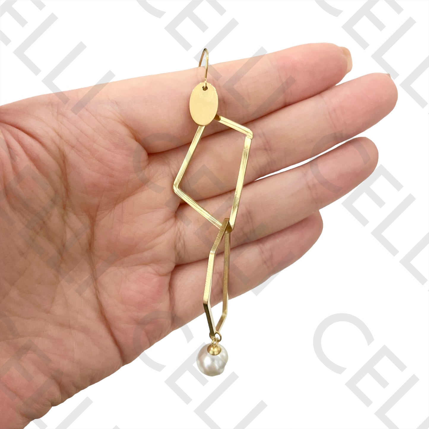 Steel earring - pearls