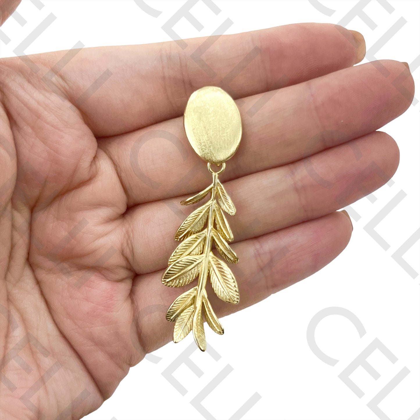 Steel Earring - Leaves