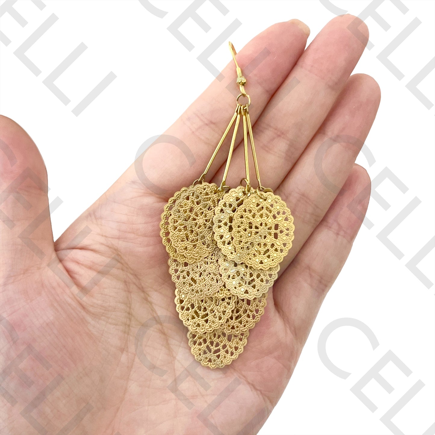 Steel Earrings - Detailed Medals