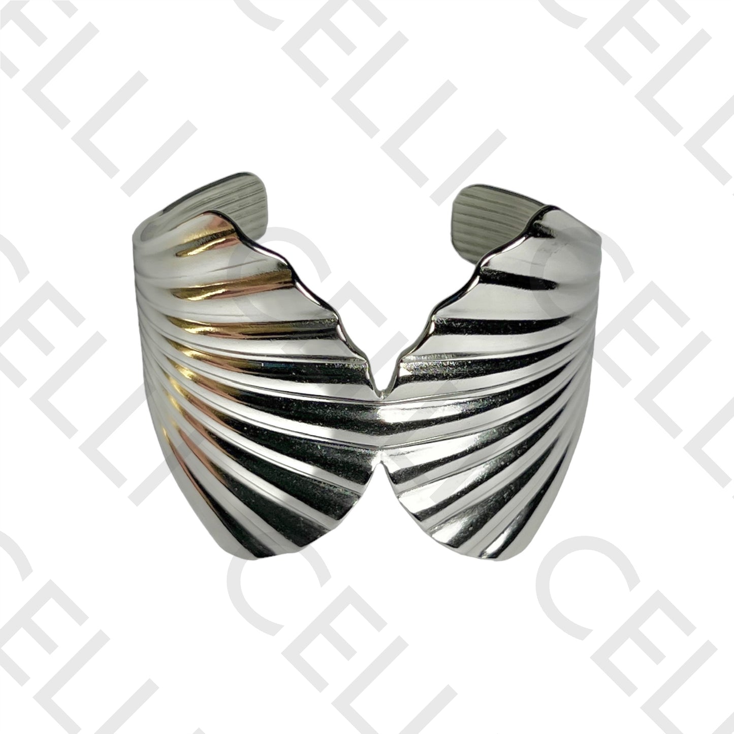 Pulsera de acero grueso - conchas