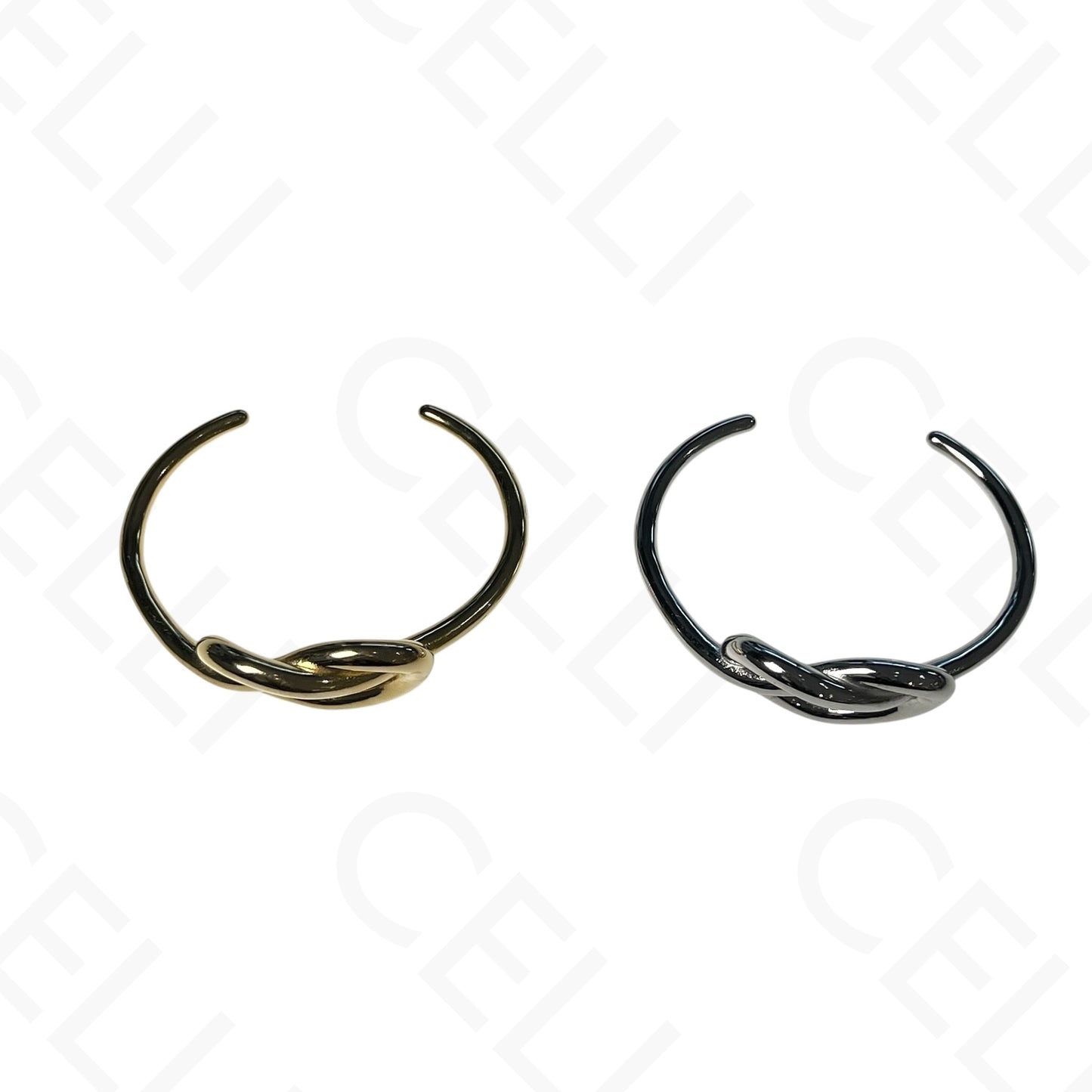 Bracelete de Aço - nó formato coração