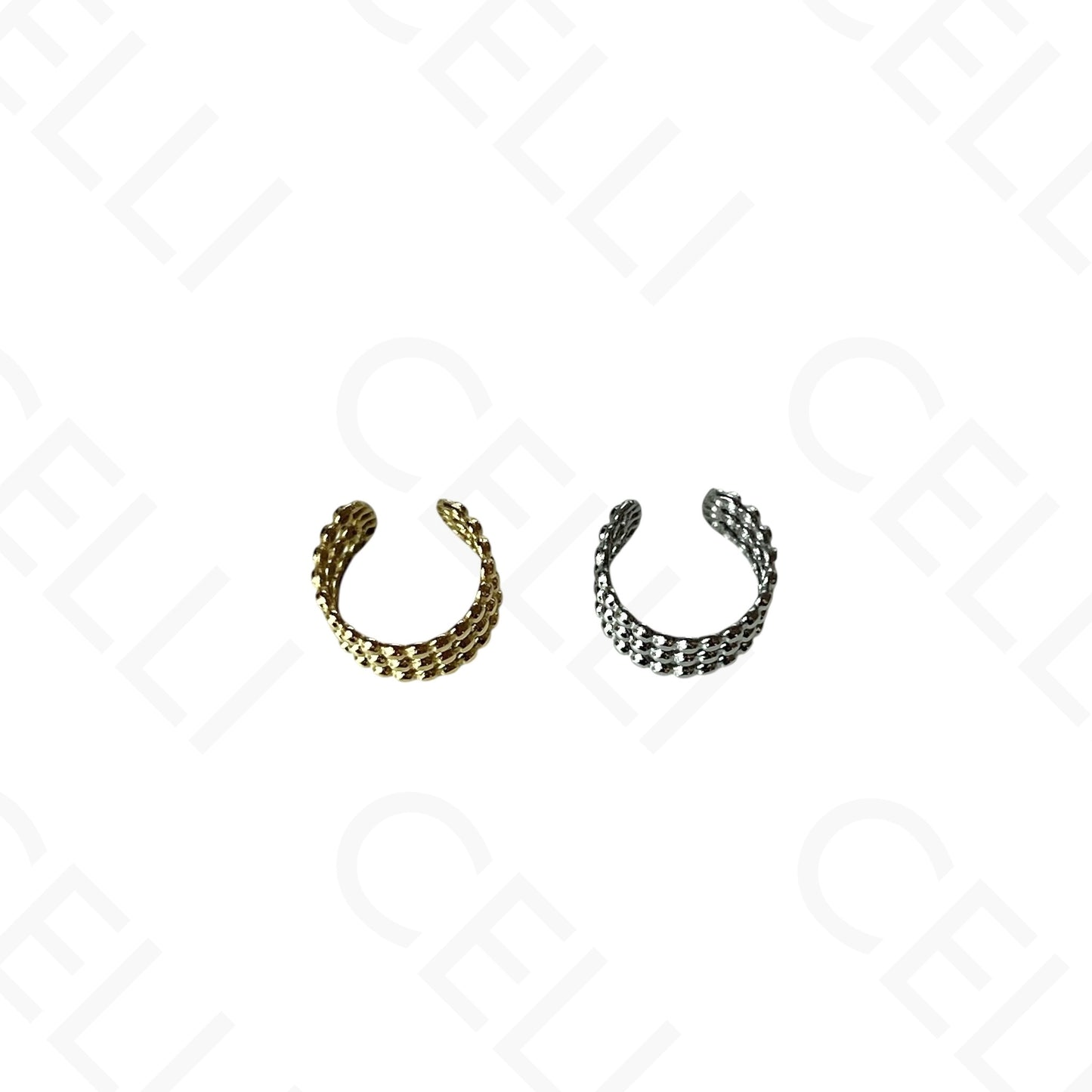 Aro para orejas de Acero - bolas