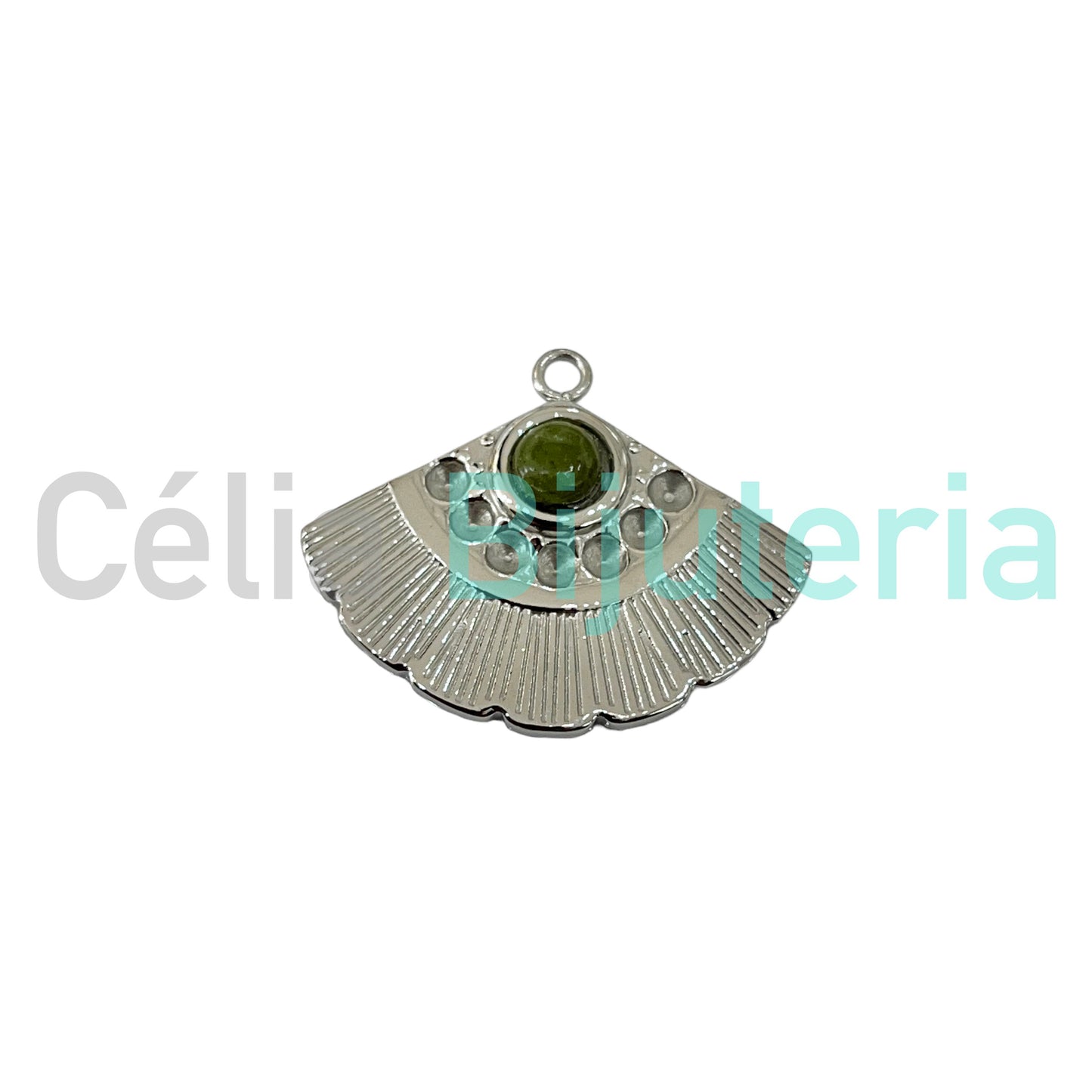 Medalha de Aço com Pedra Natural