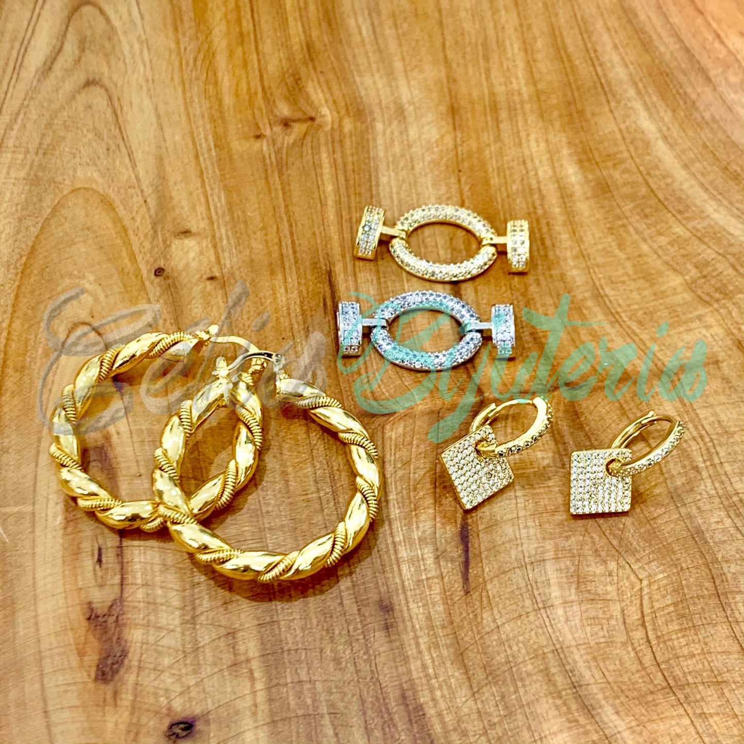 Brinco de Ródio com Zircônias