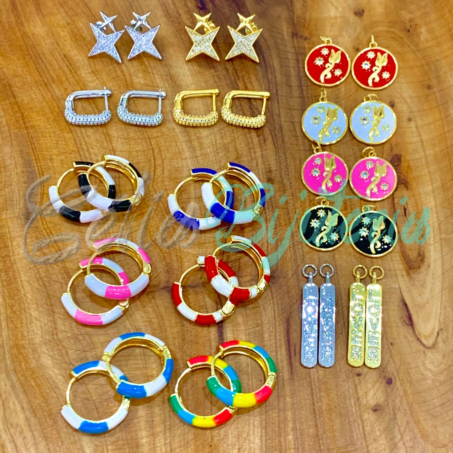 Brinco de Ródio com Zircônias