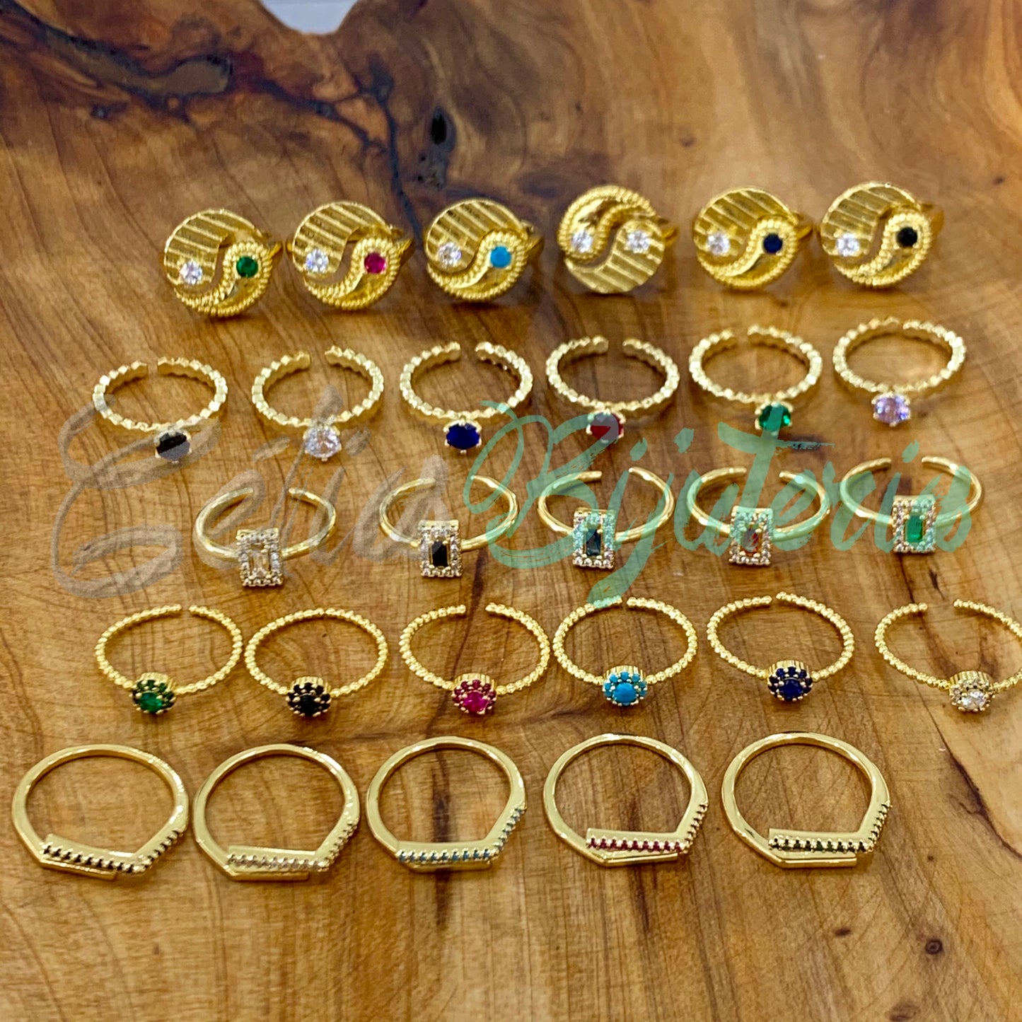 Anel de Ródio com Zircônias