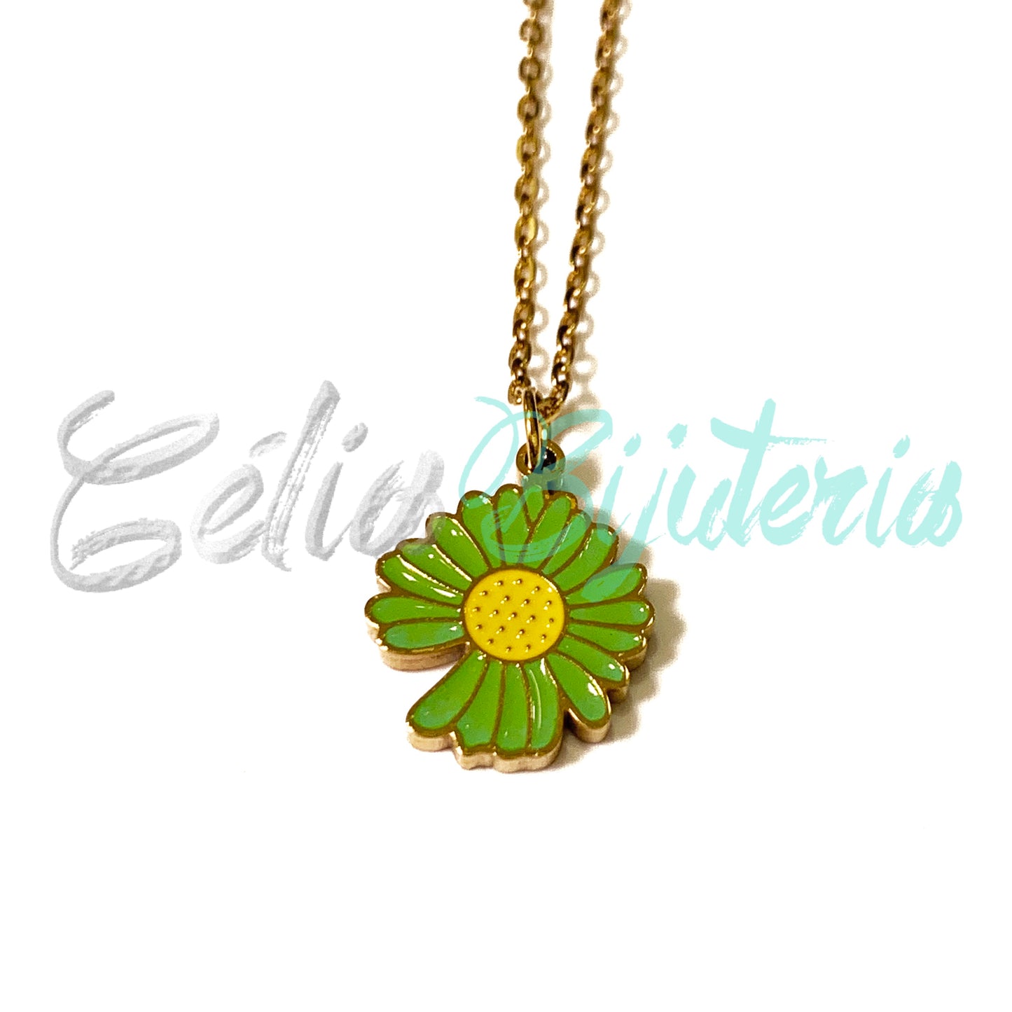 Collar de acero - flor