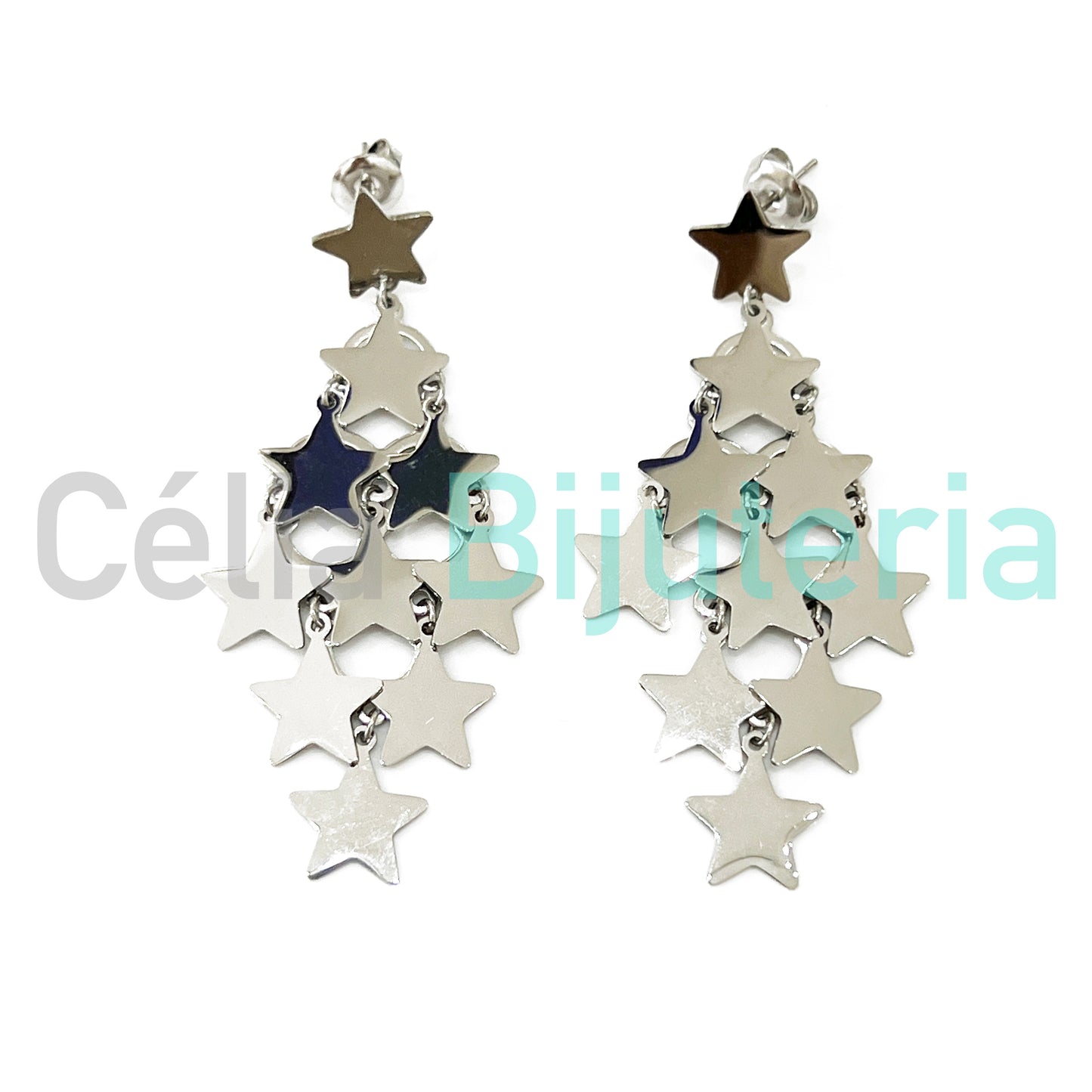 Pendiente de acero - estrellas