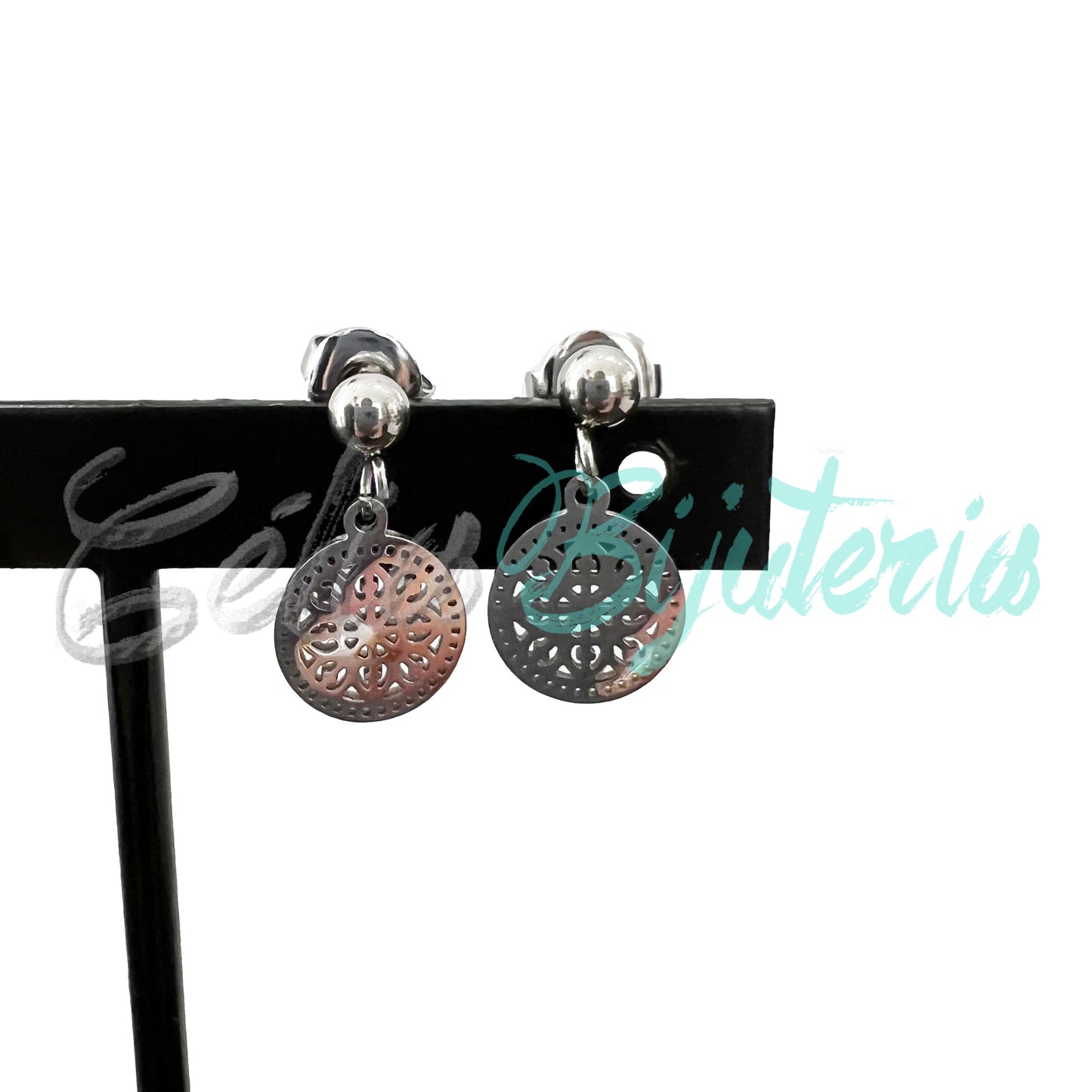 Brinco de Aço Mini com Medalha