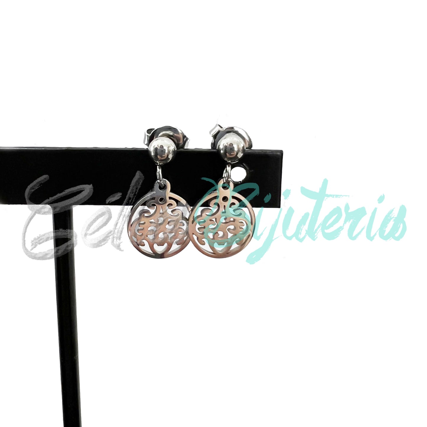 Brinco de Aço Mini com Medalha