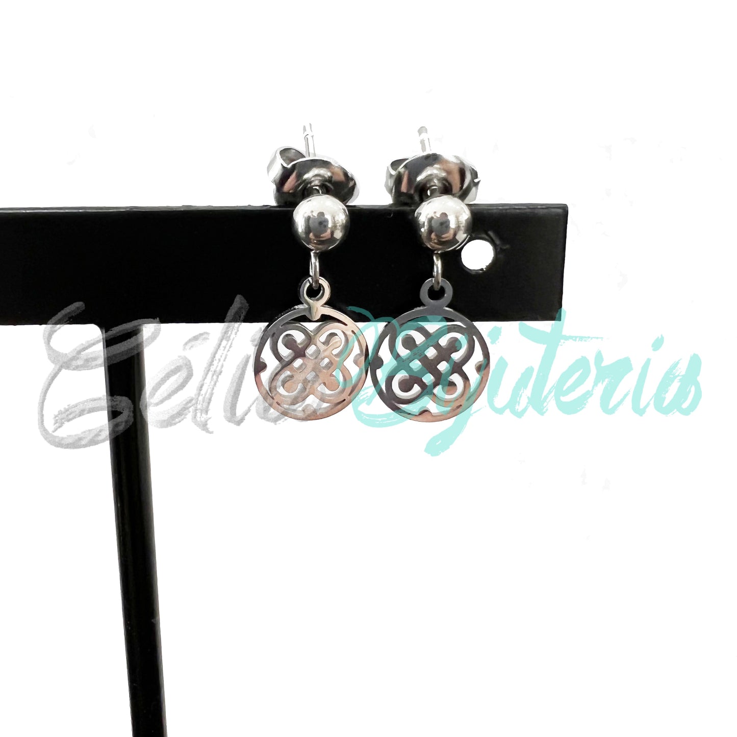 Brinco de Aço Mini com Medalha