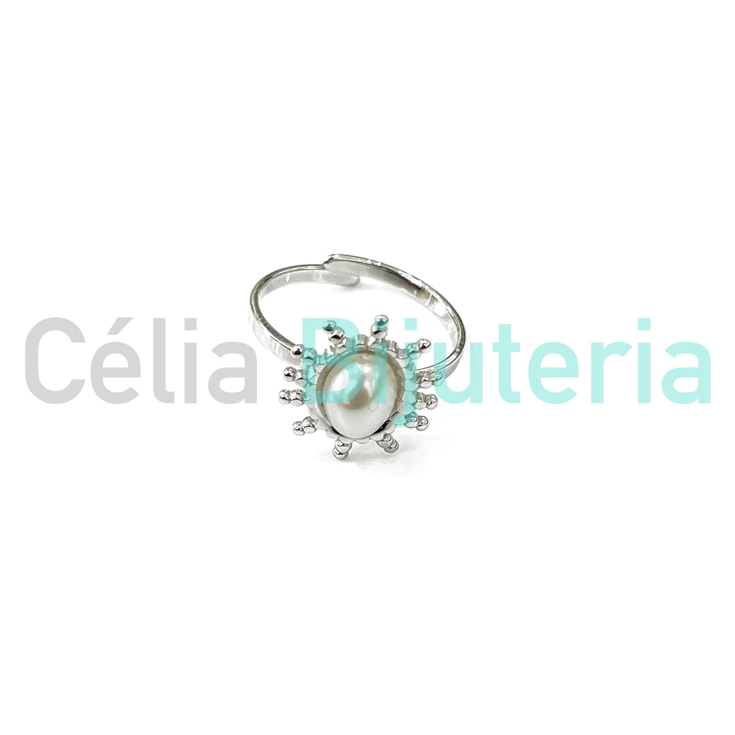 Anel de Aço - pérola