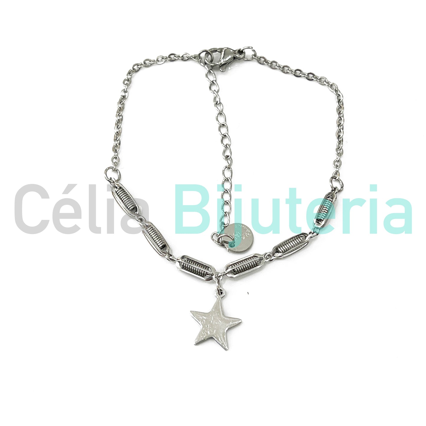 不锈钢手链配不锈钢吊牌