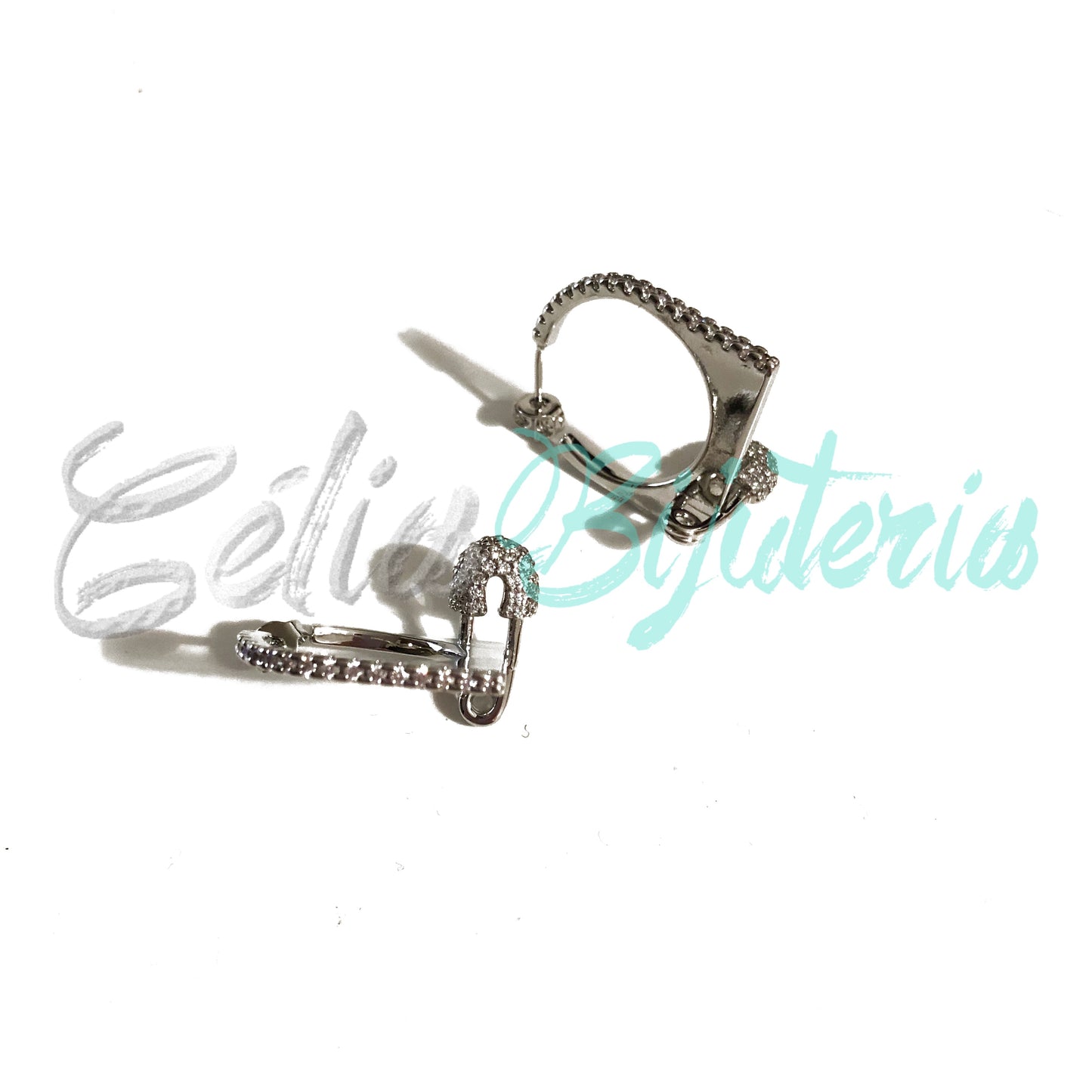 Brinco de Ródio com Zircônias