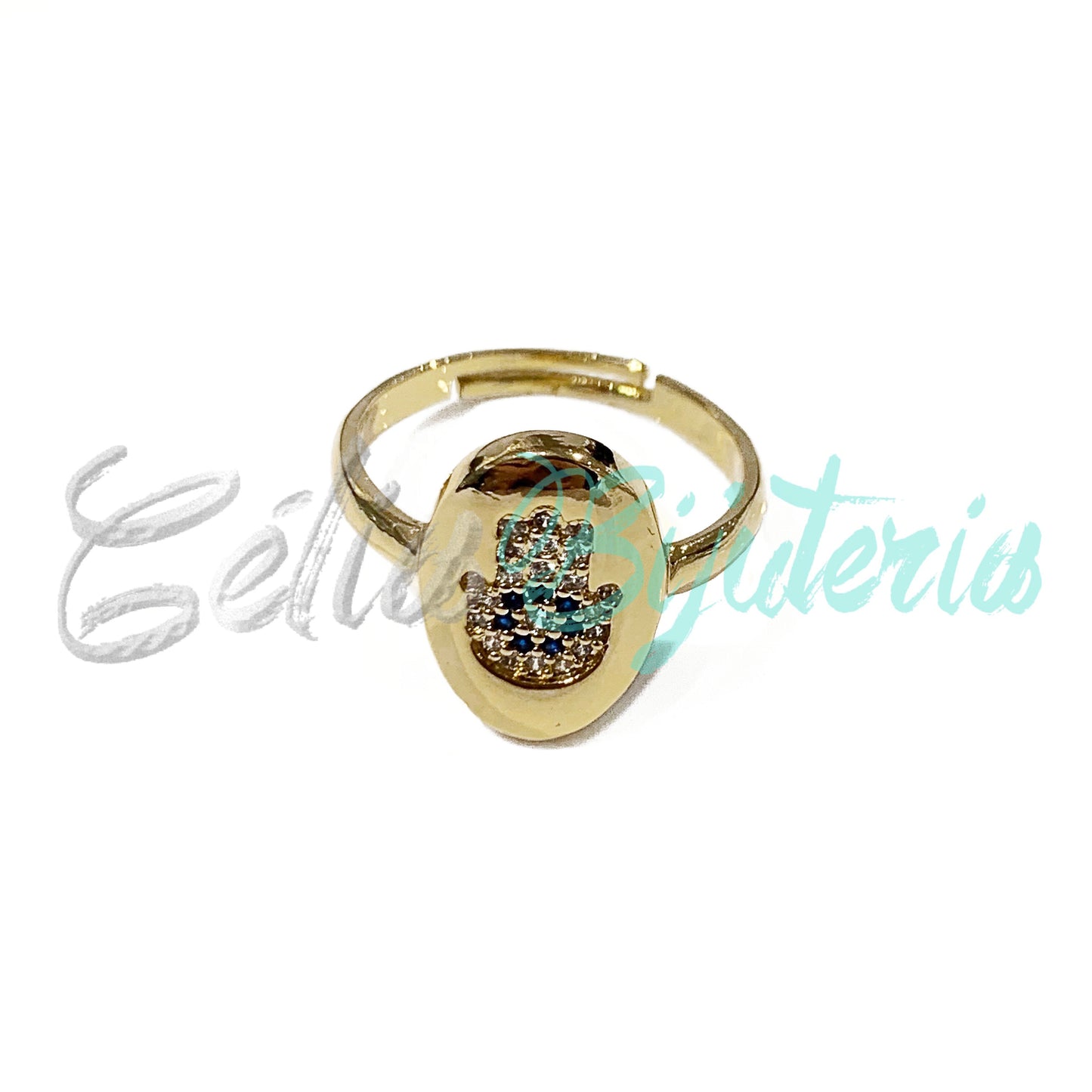 Rhodium Ring with Zirconias