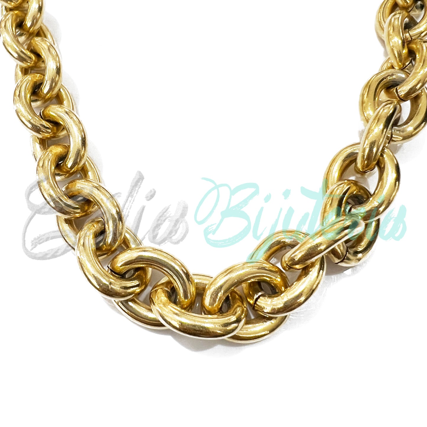 Colar/Pulseira de Aço Simples Grosso