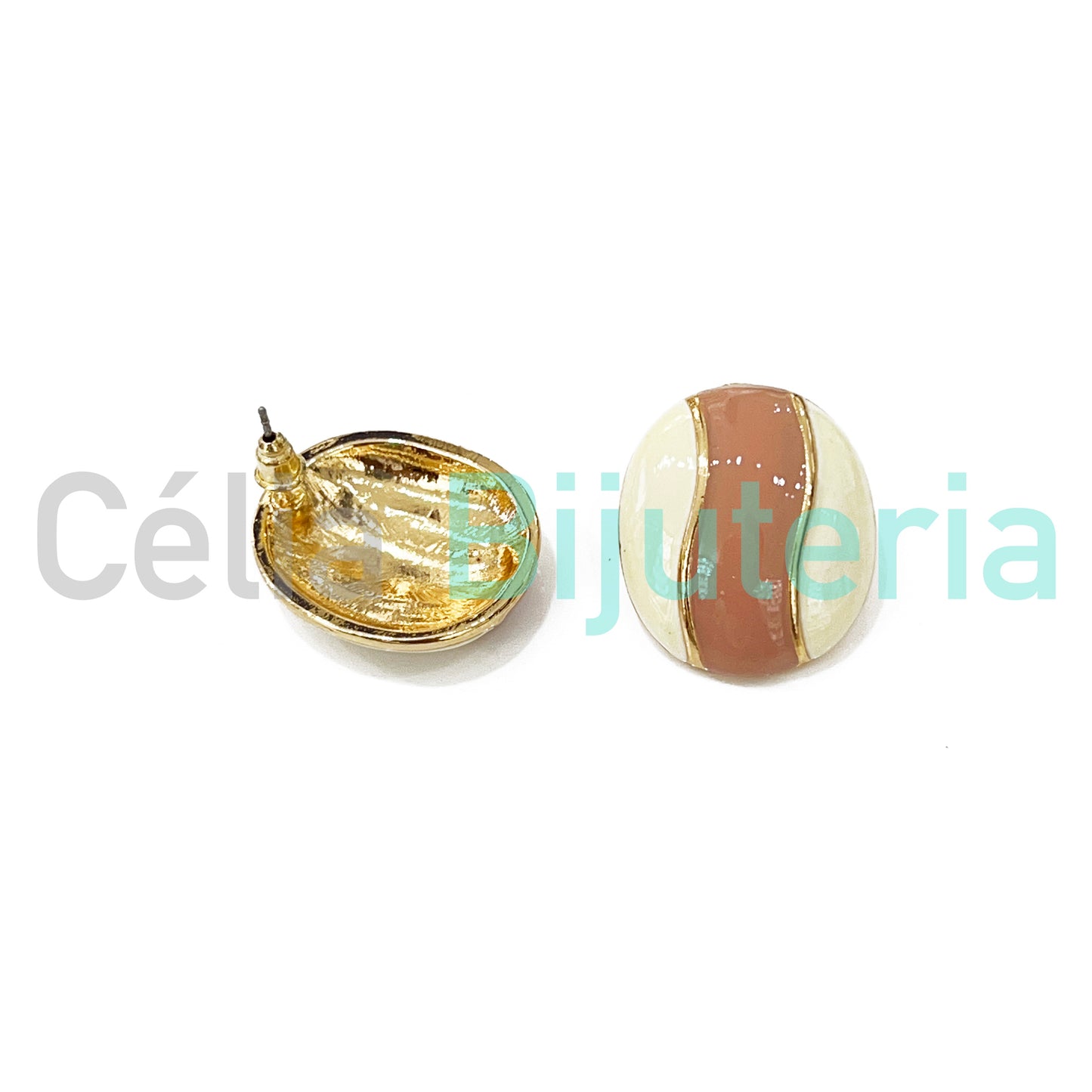 Enamel Fashion Earrings Colorful (Button)