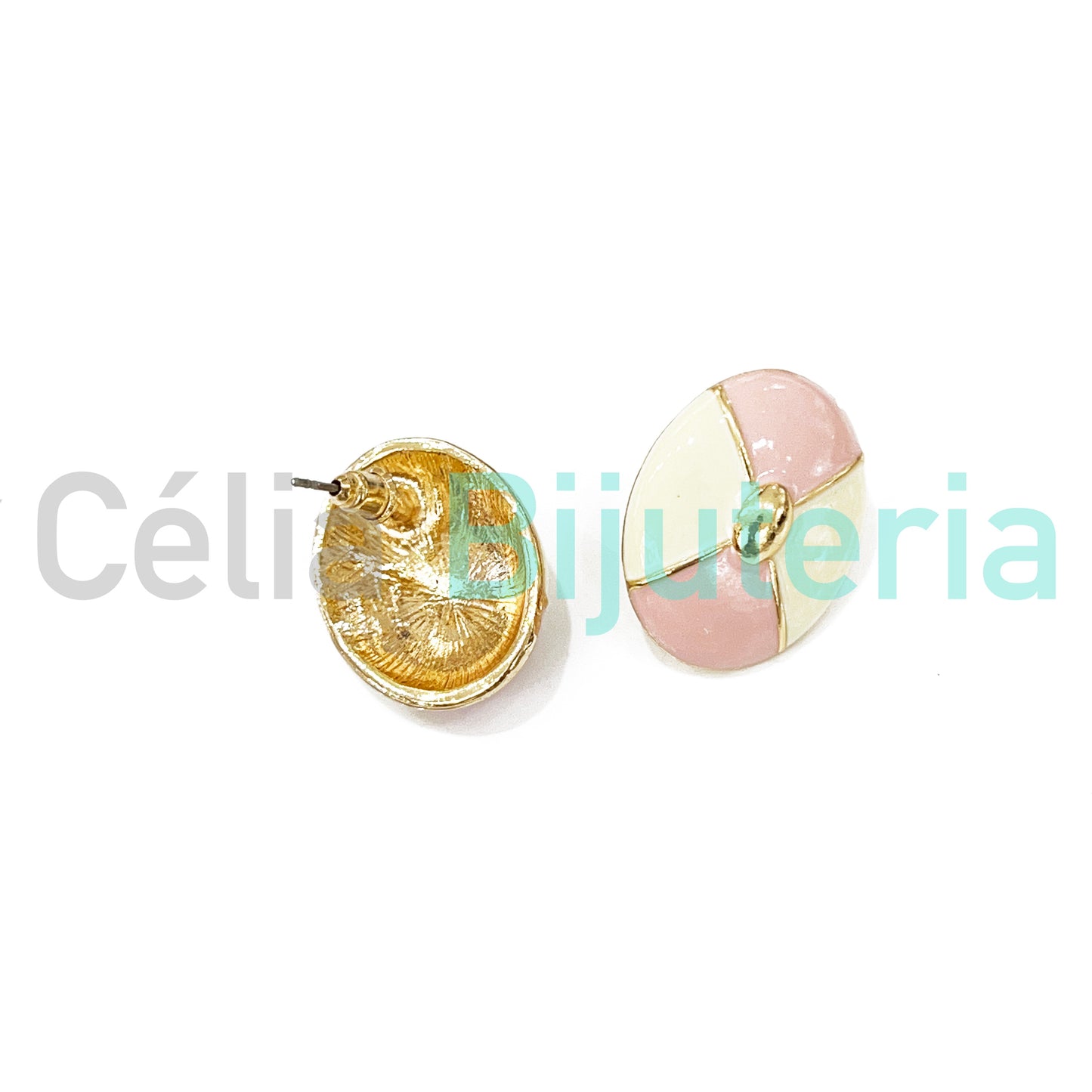 Enamel Fashion Earrings Colorful (Button)