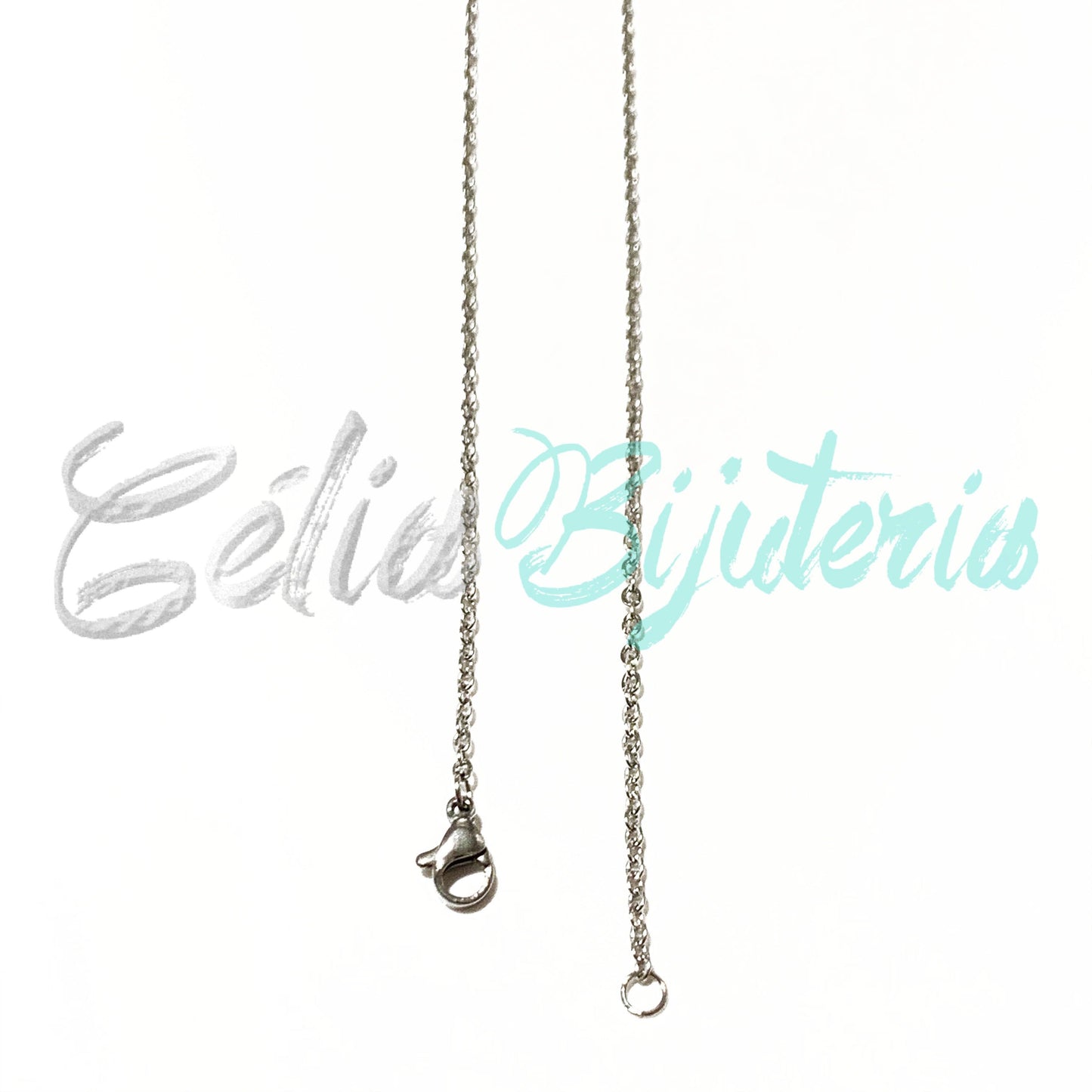 Colar de Aço Simples (Oval Achatado) COM EXTENSÃO - 10 unidades