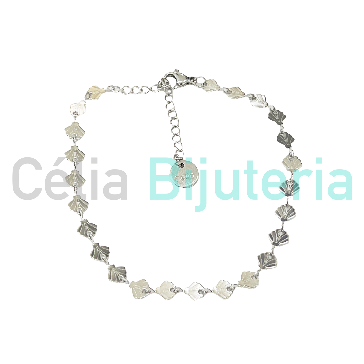 Pulseira de Aço com conchas