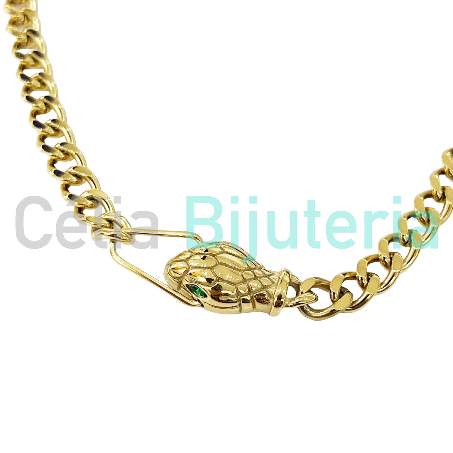 钢制项链/手链 - 蛇头造型